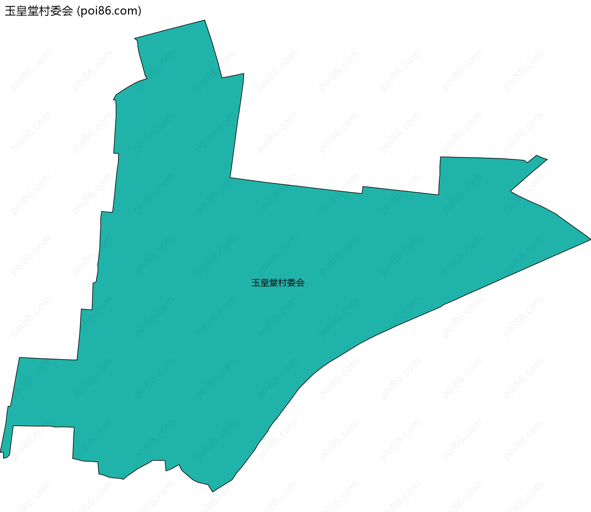 玉皇堂村委会边界地图