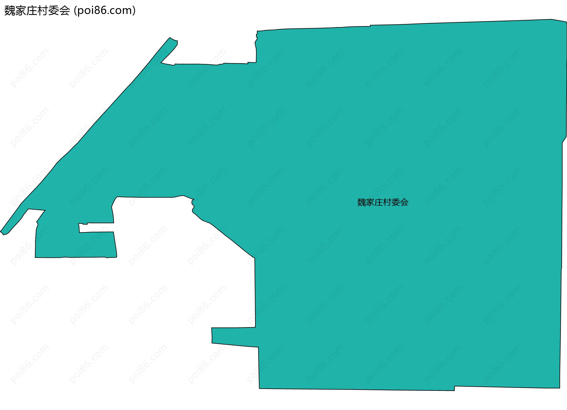 魏家庄村委会边界地图