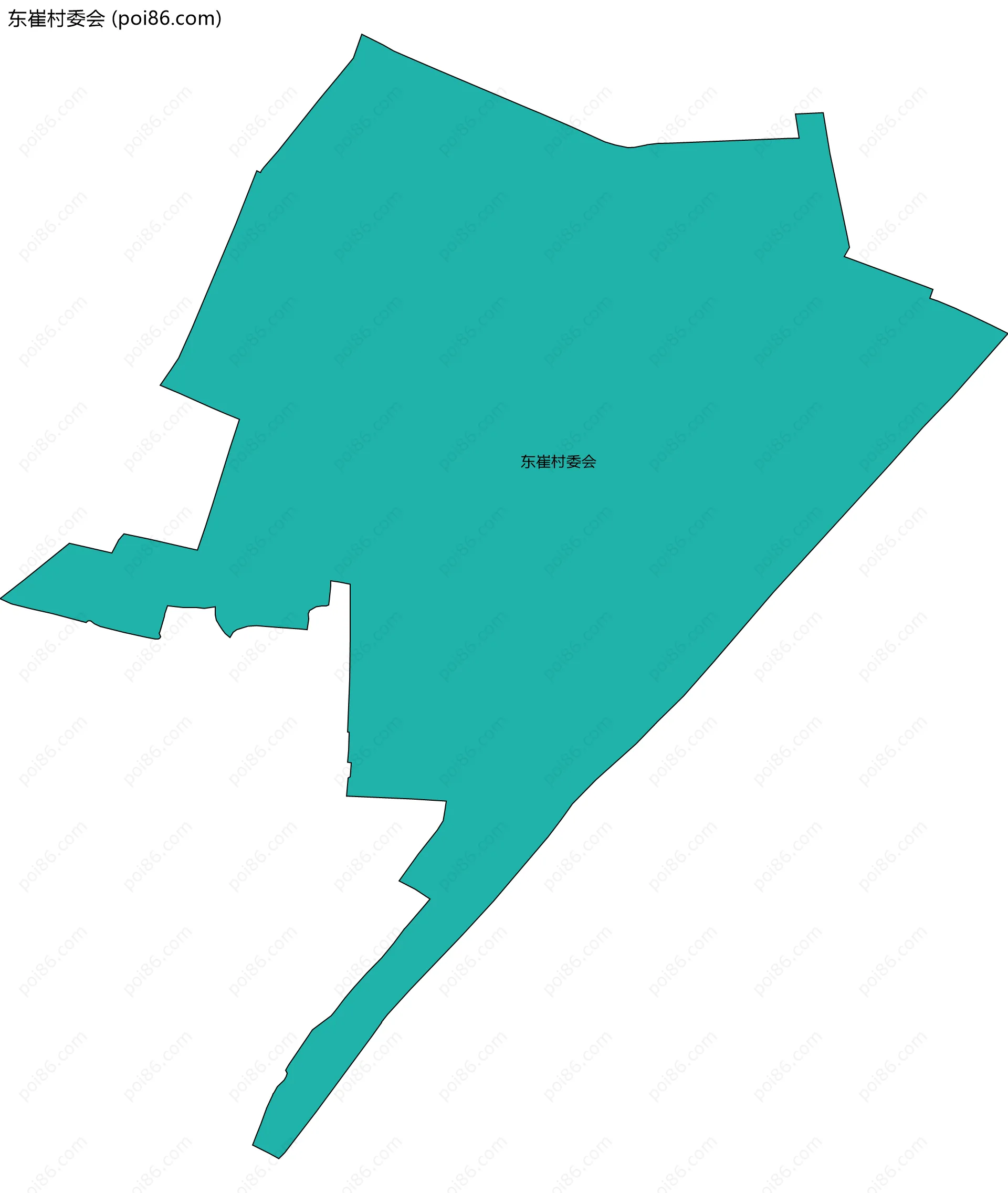 东崔村委会边界地图