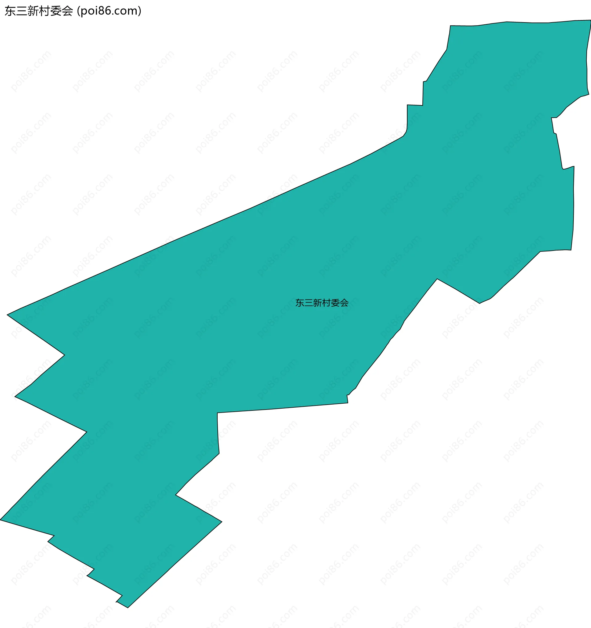 东三新村委会边界地图