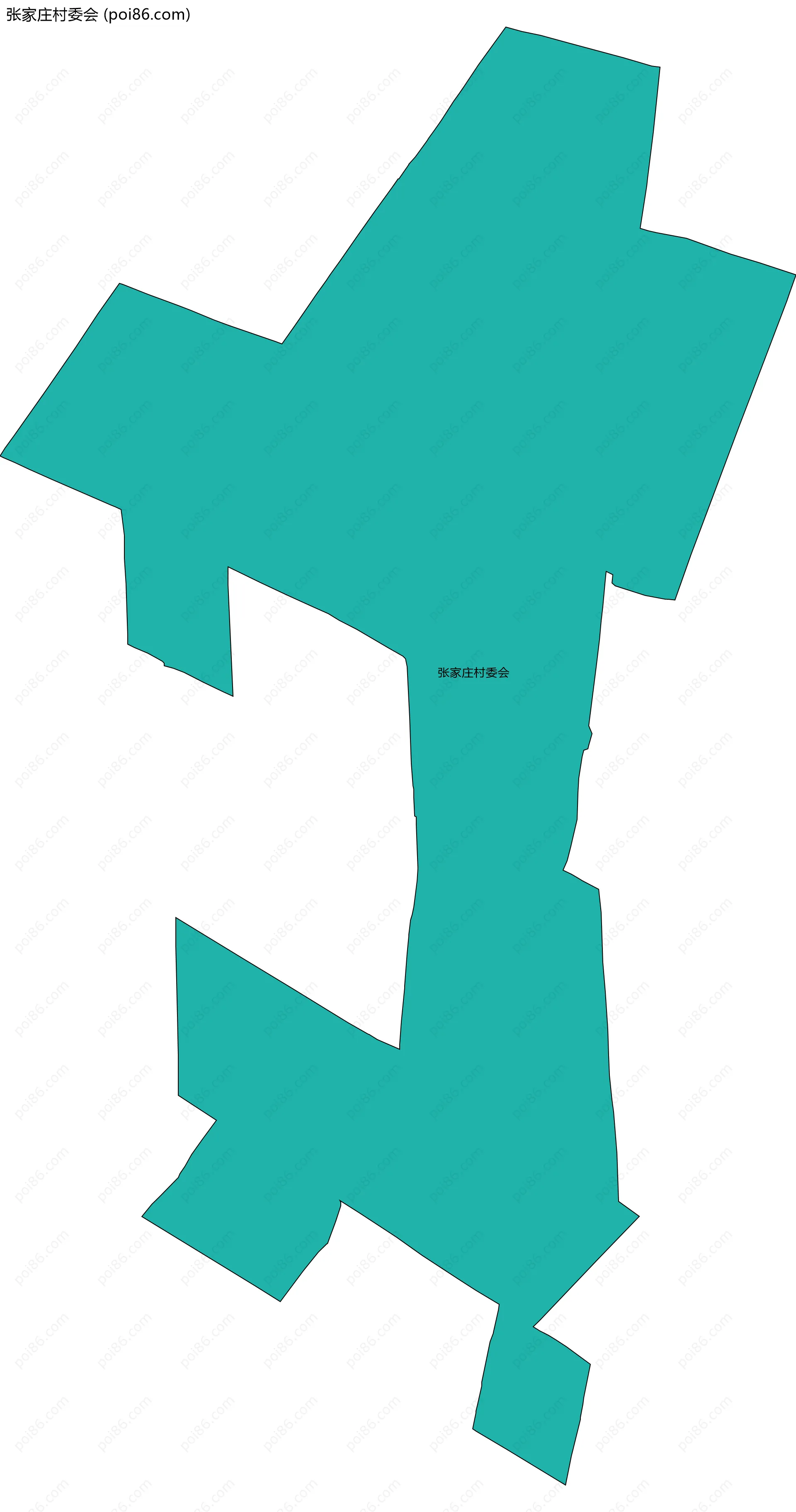 张家庄村委会边界地图