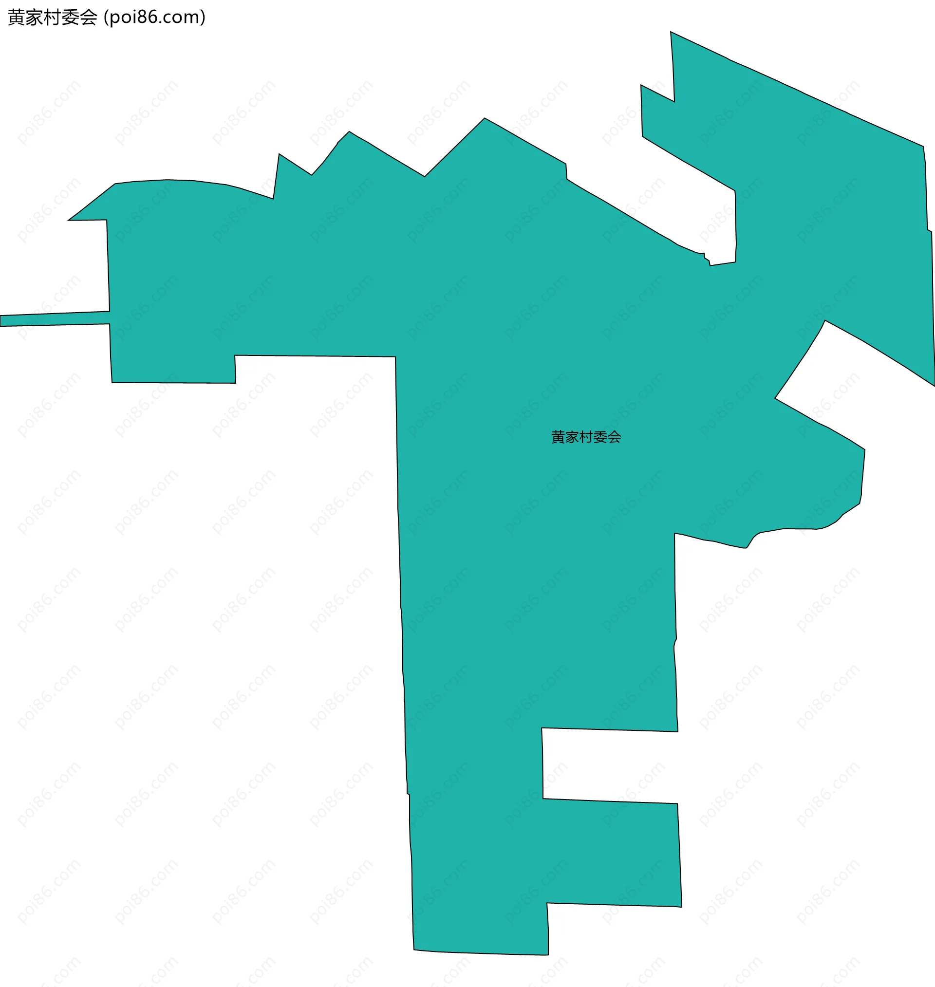 黄家村委会边界地图