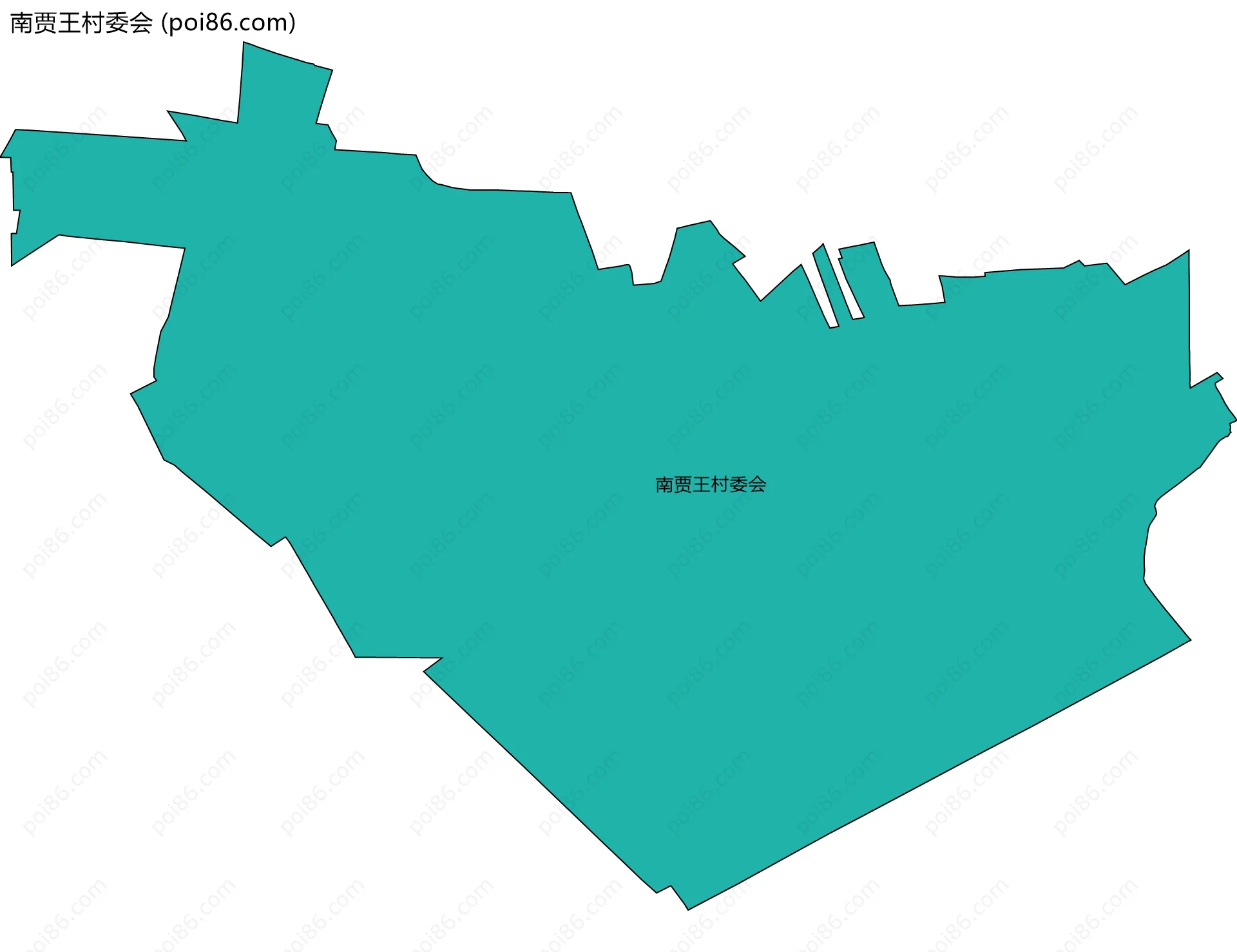 南贾王村委会边界地图