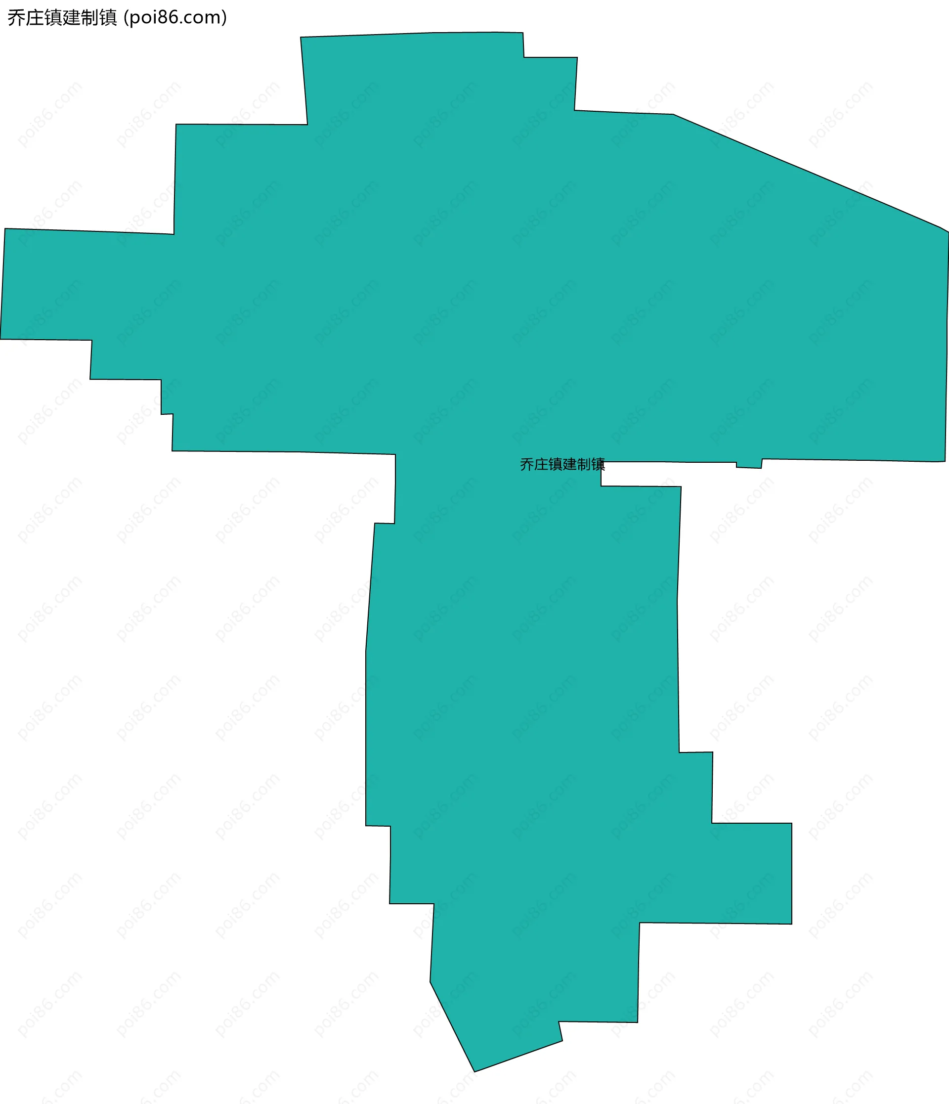 乔庄镇建制镇边界地图
