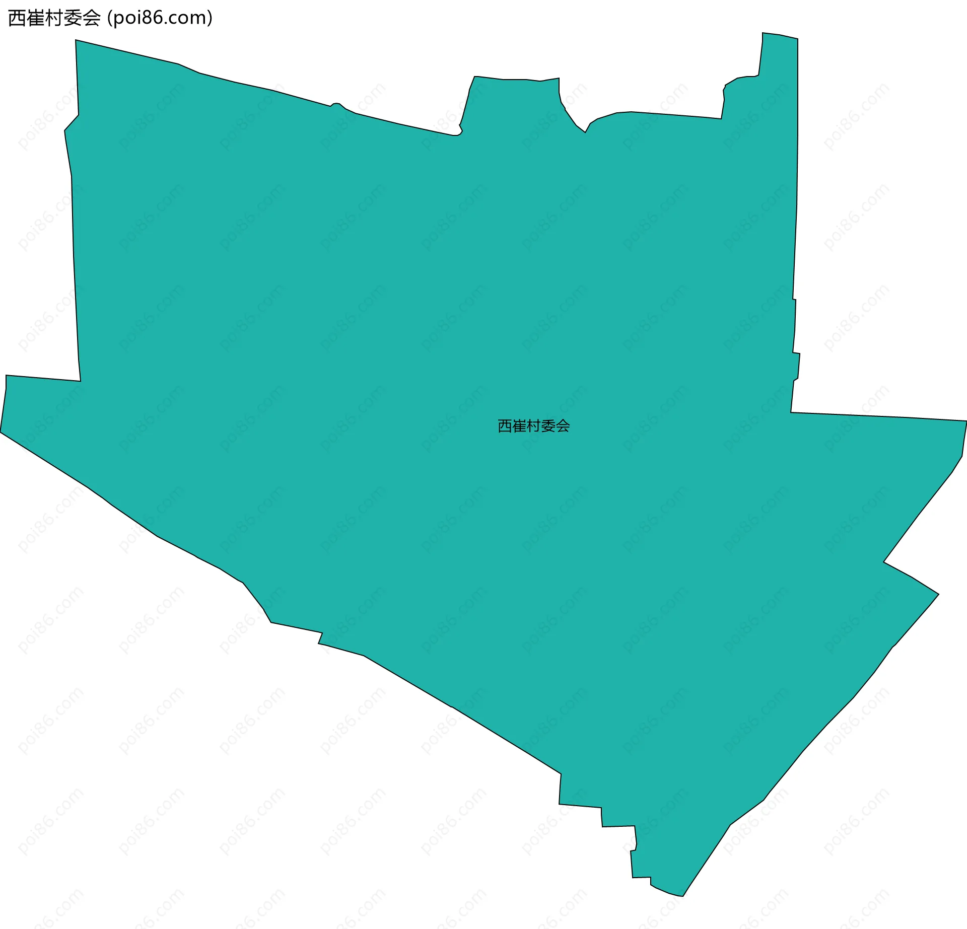 西崔村委会边界地图