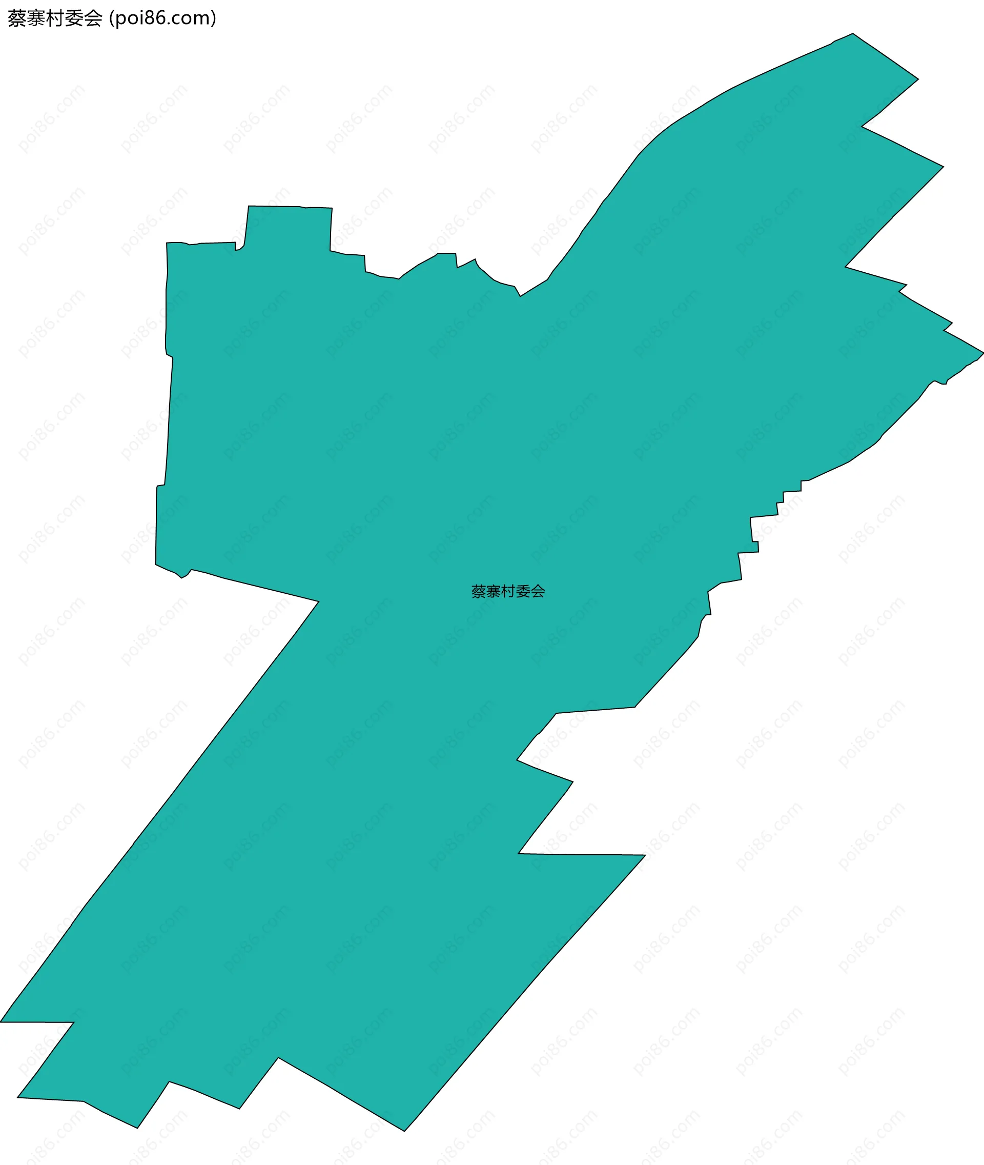 蔡寨村委会边界地图