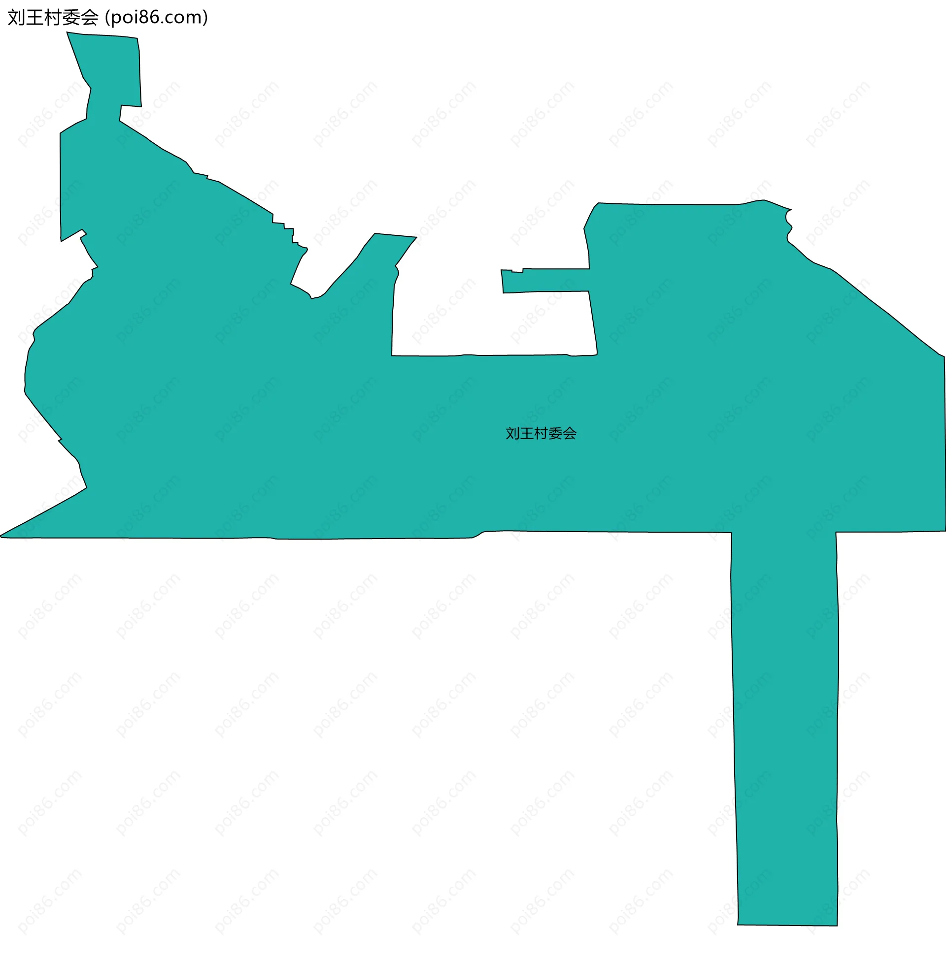 刘王村委会边界地图