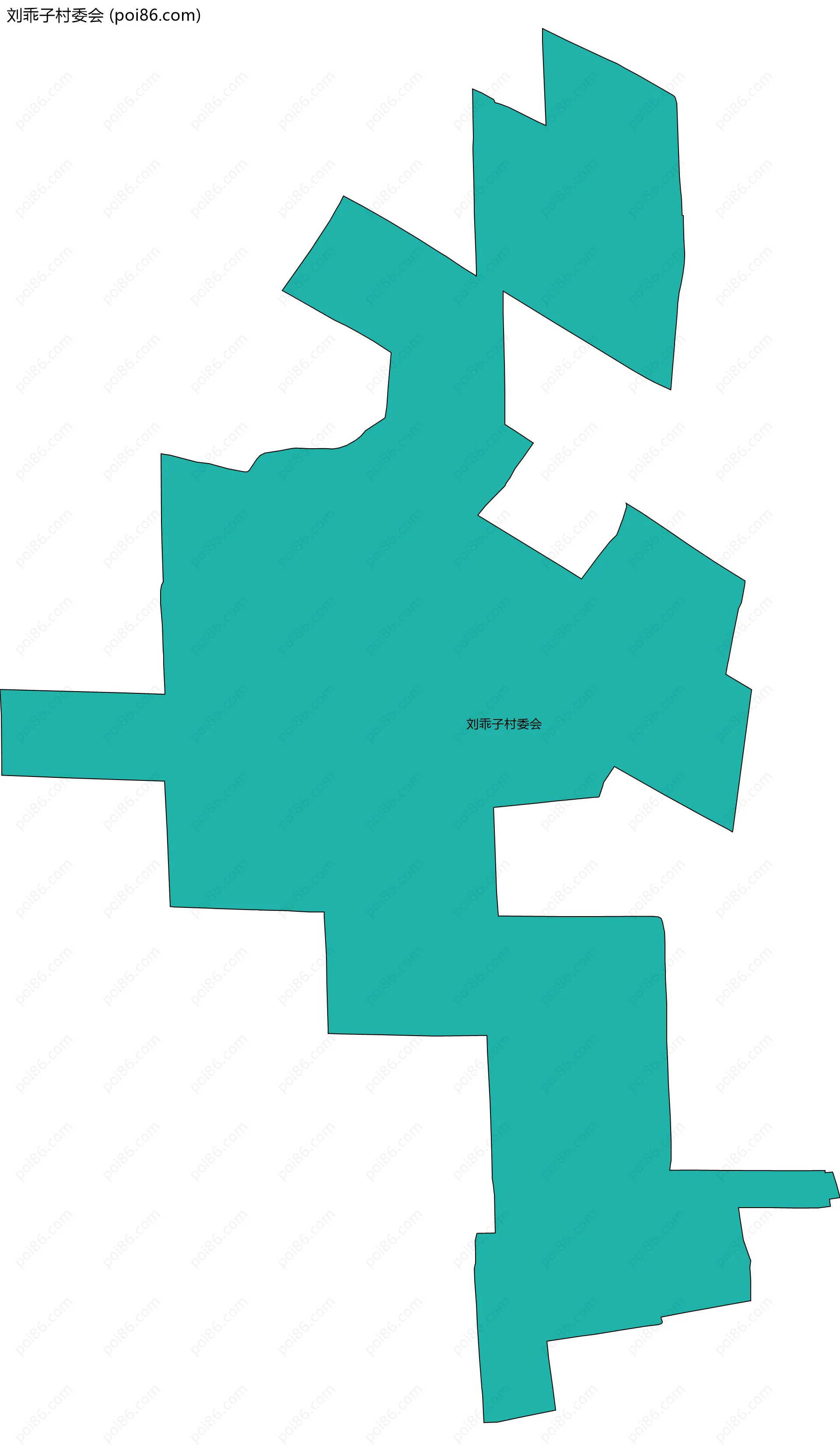 刘乖子村委会边界地图