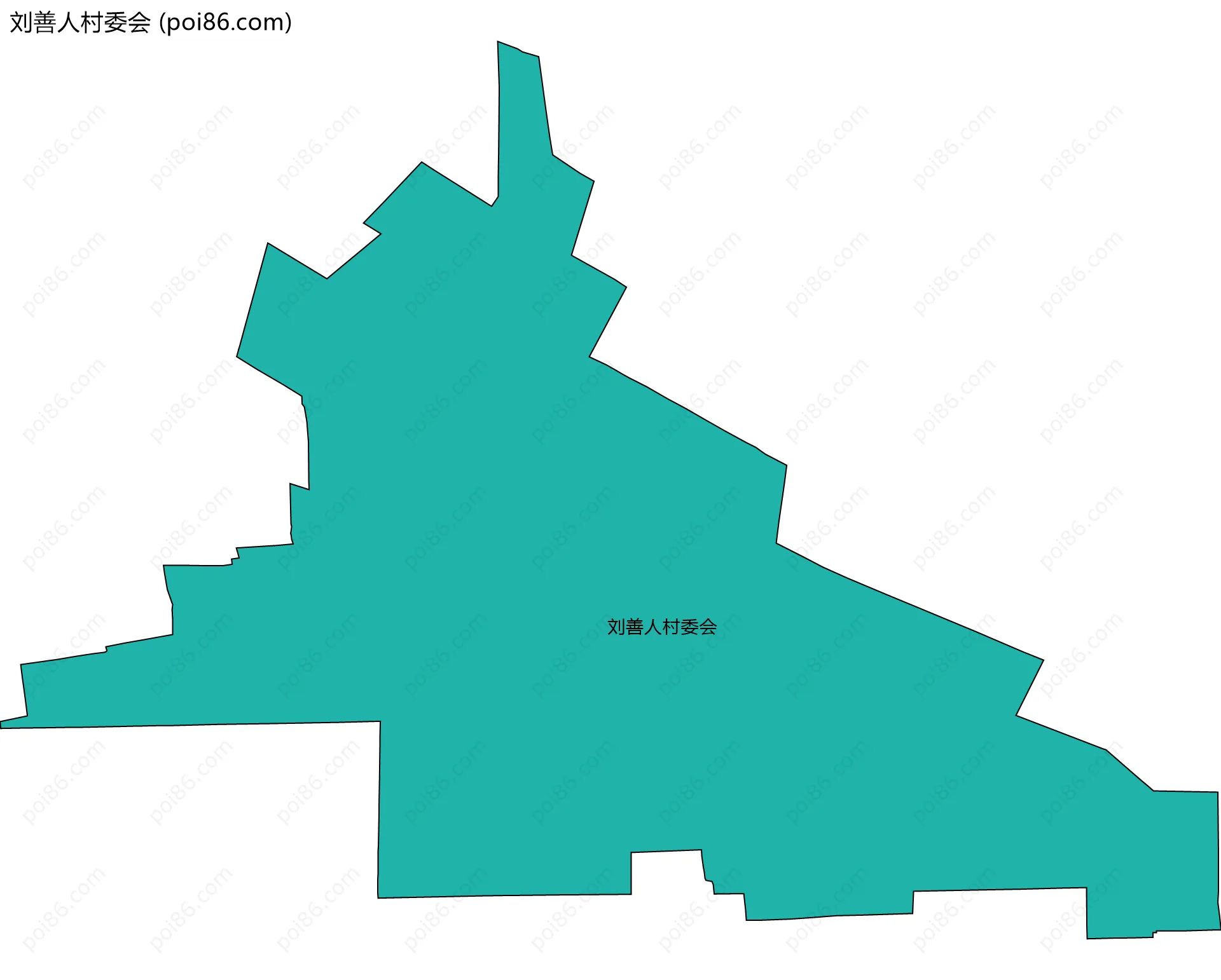 刘善人村委会边界地图