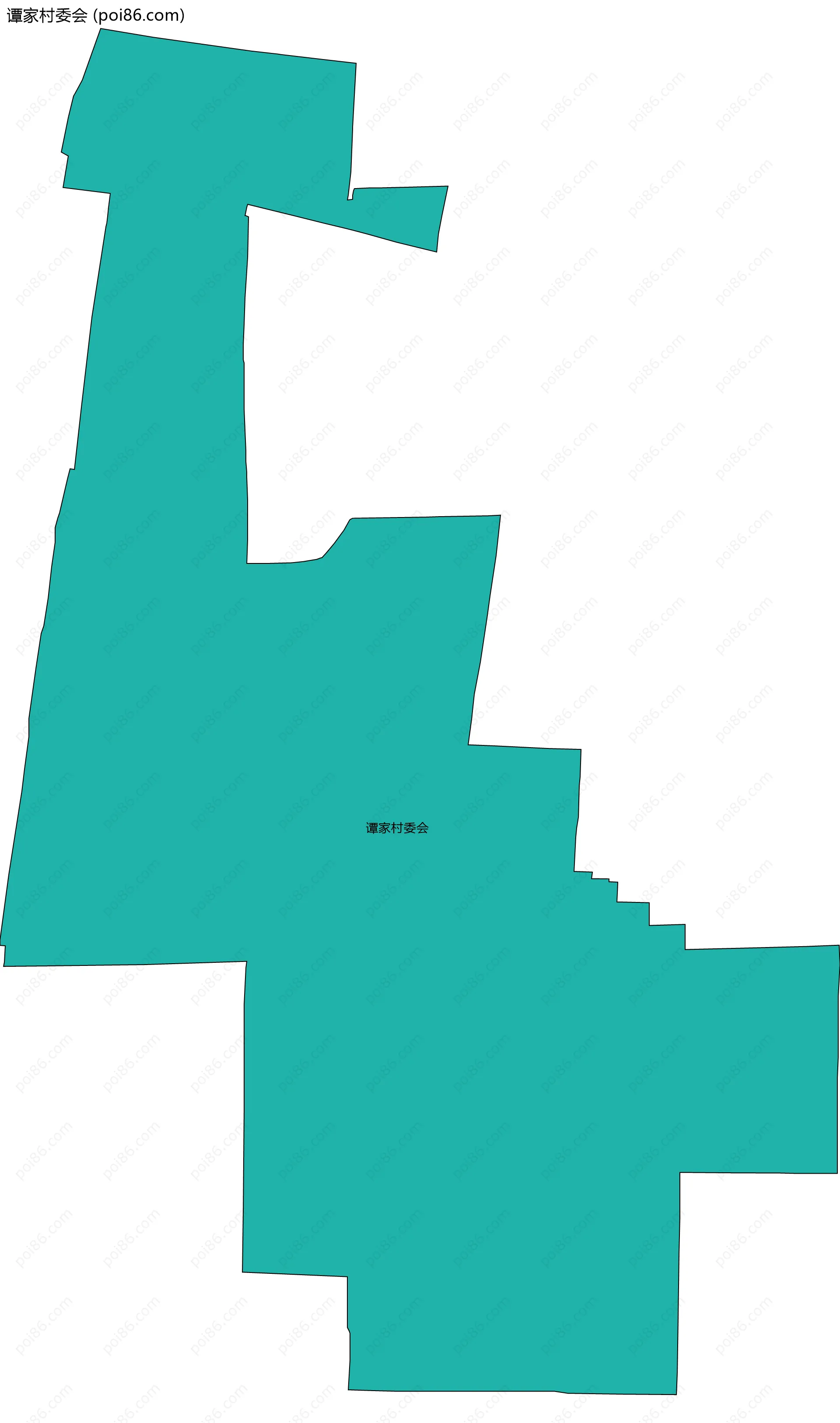 谭家村委会边界地图