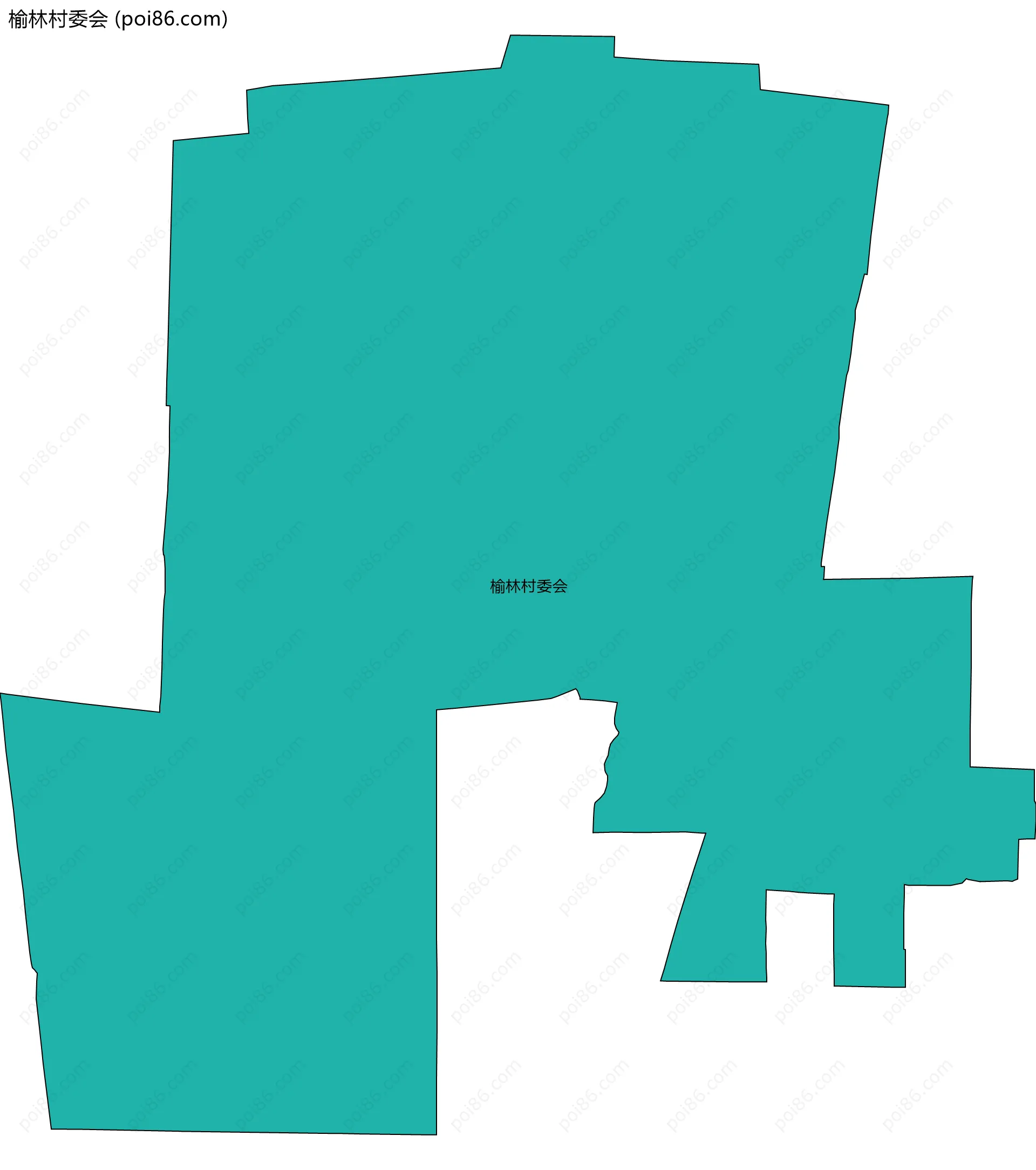 榆林村委会边界地图