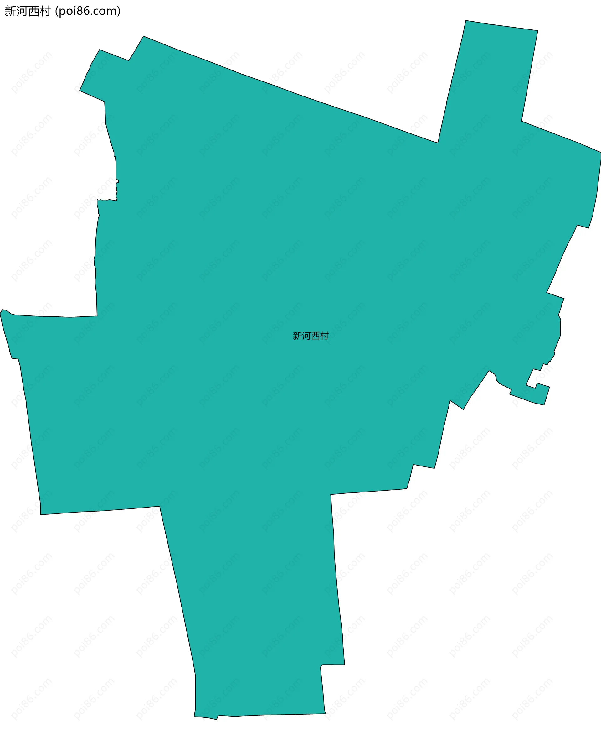 新河西村边界地图