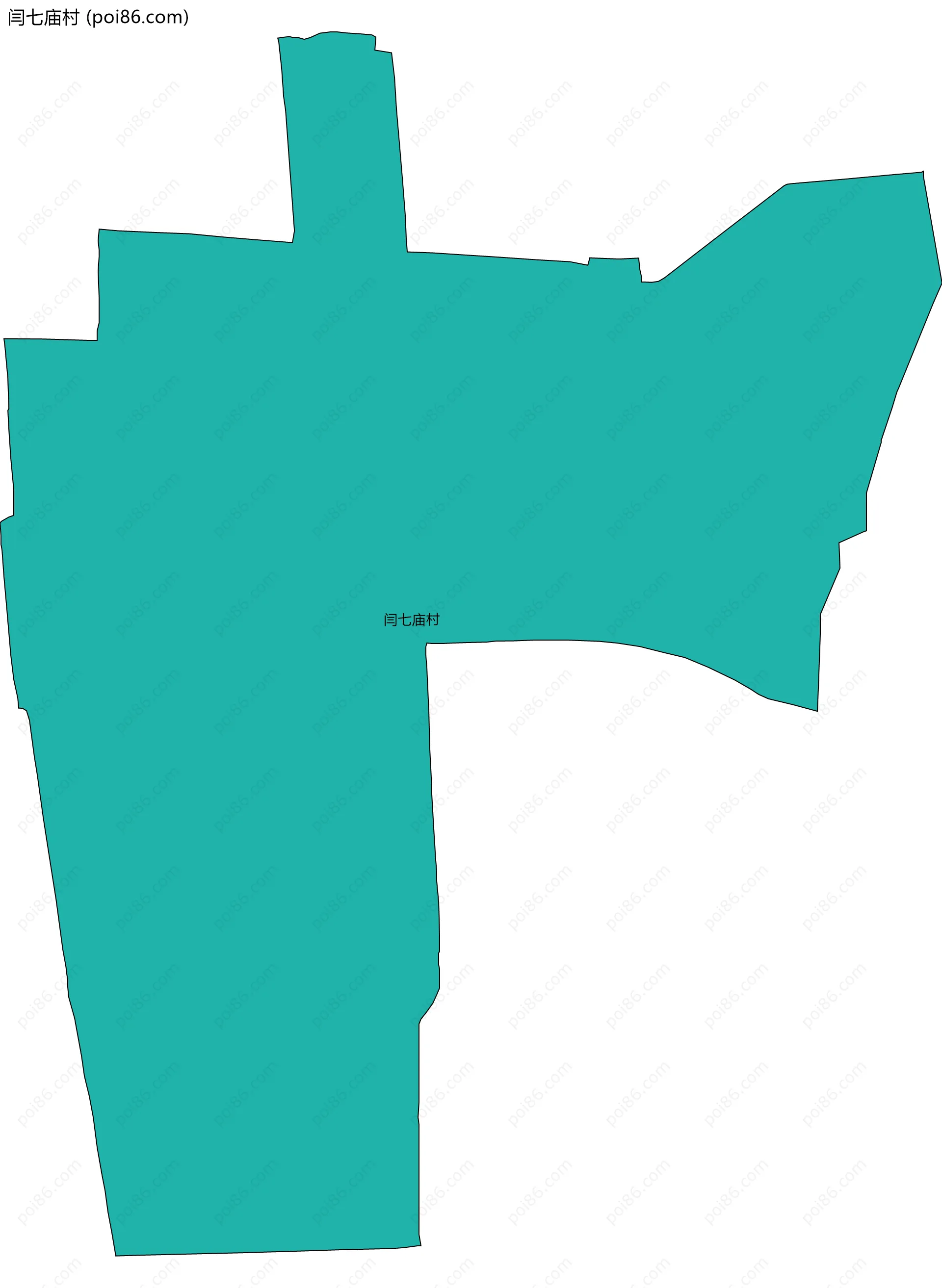 闫七庙村边界地图