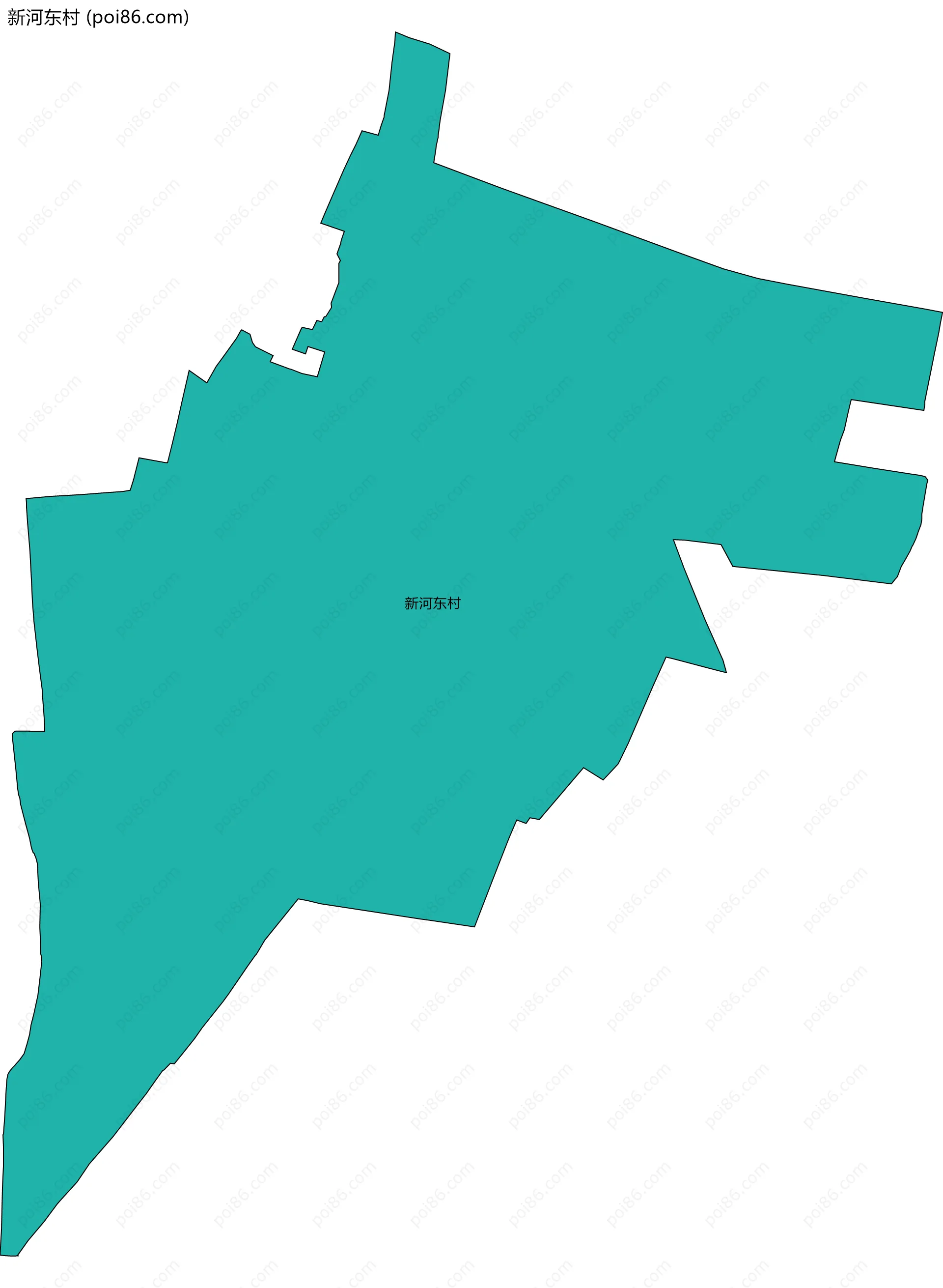 新河东村边界地图