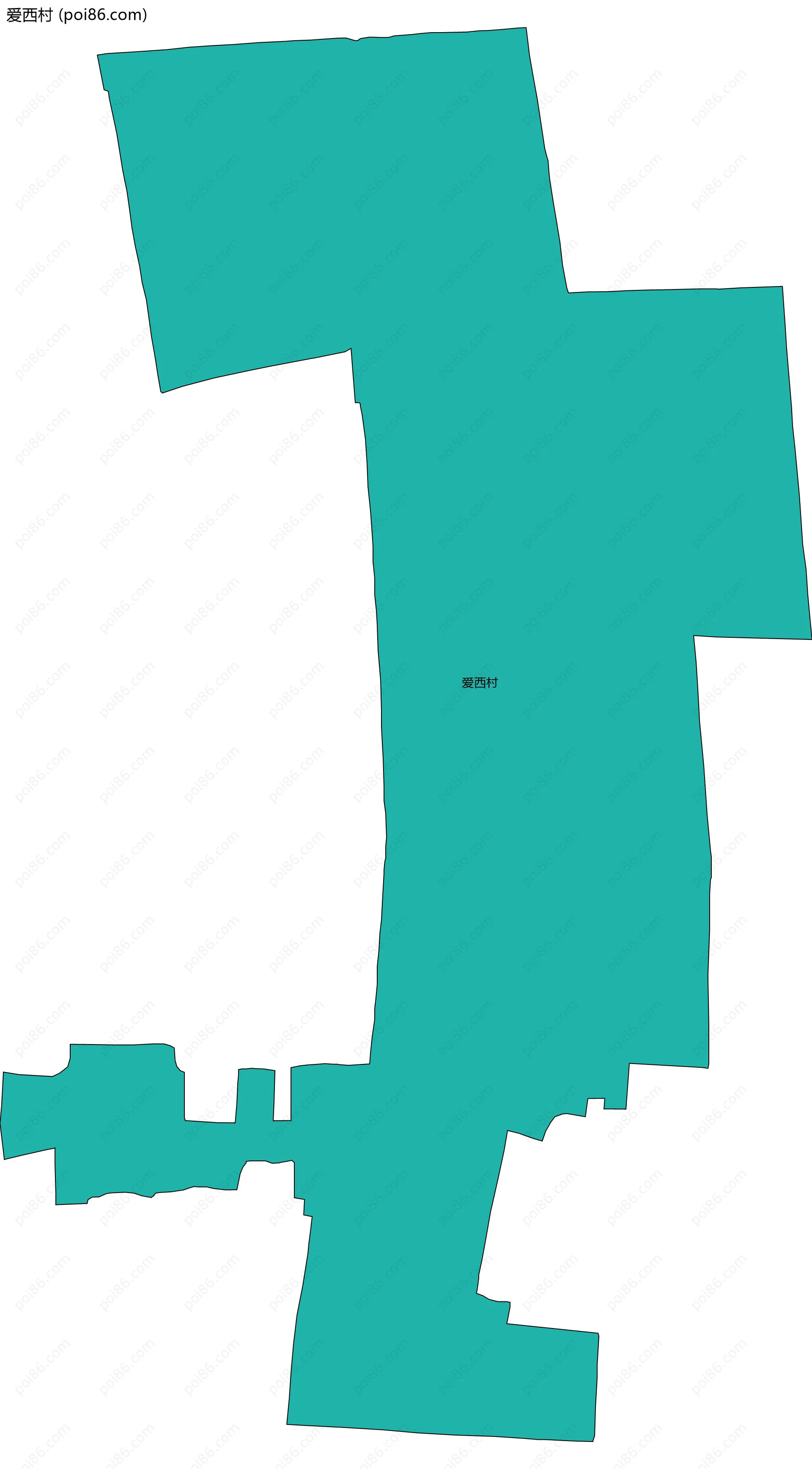 爱西村边界地图