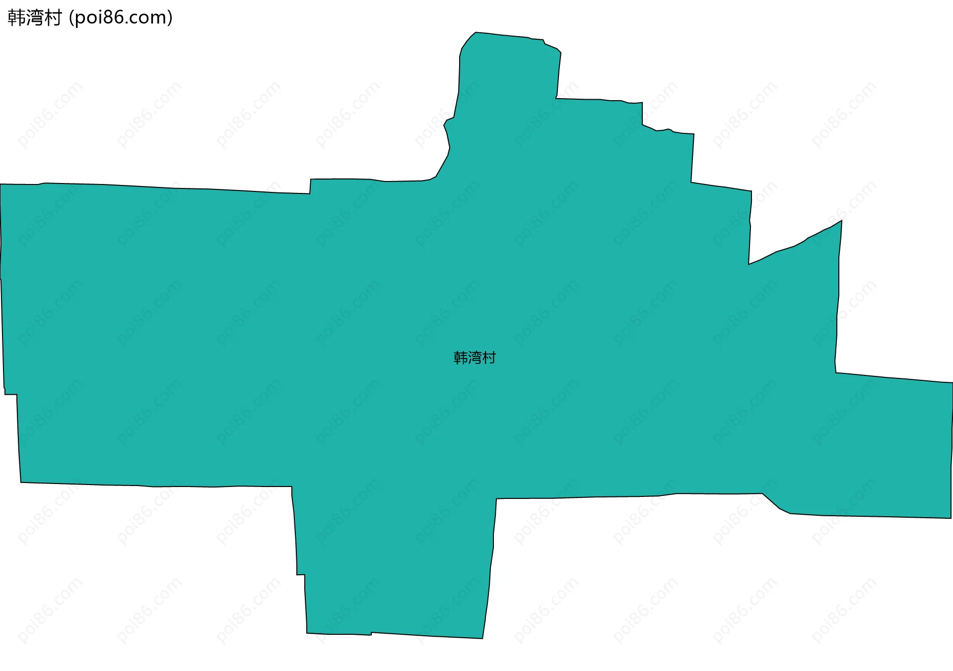 韩湾村边界地图