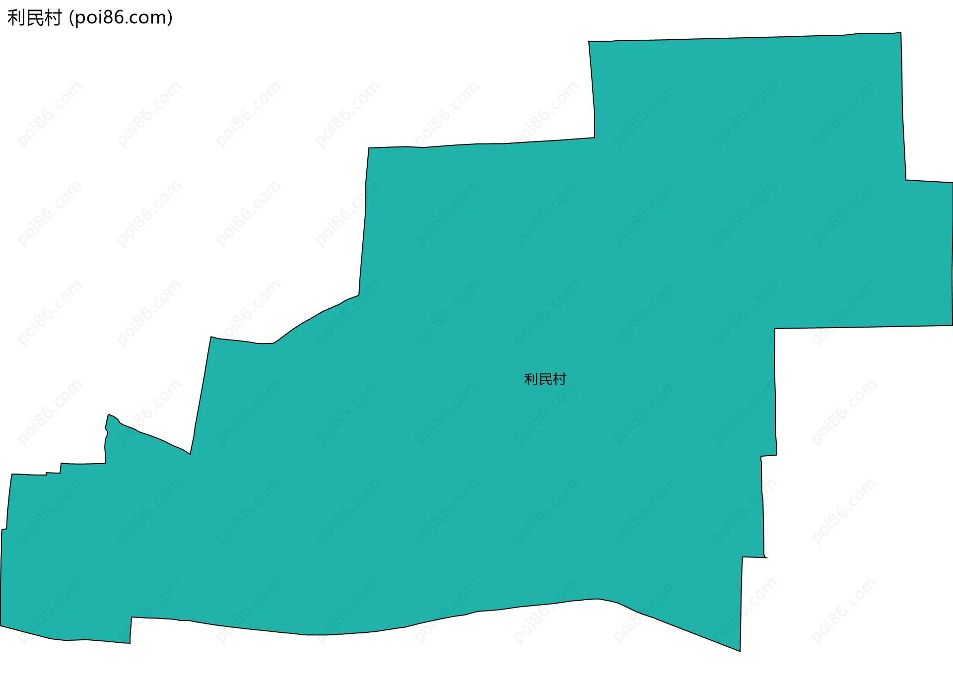 利民村边界地图