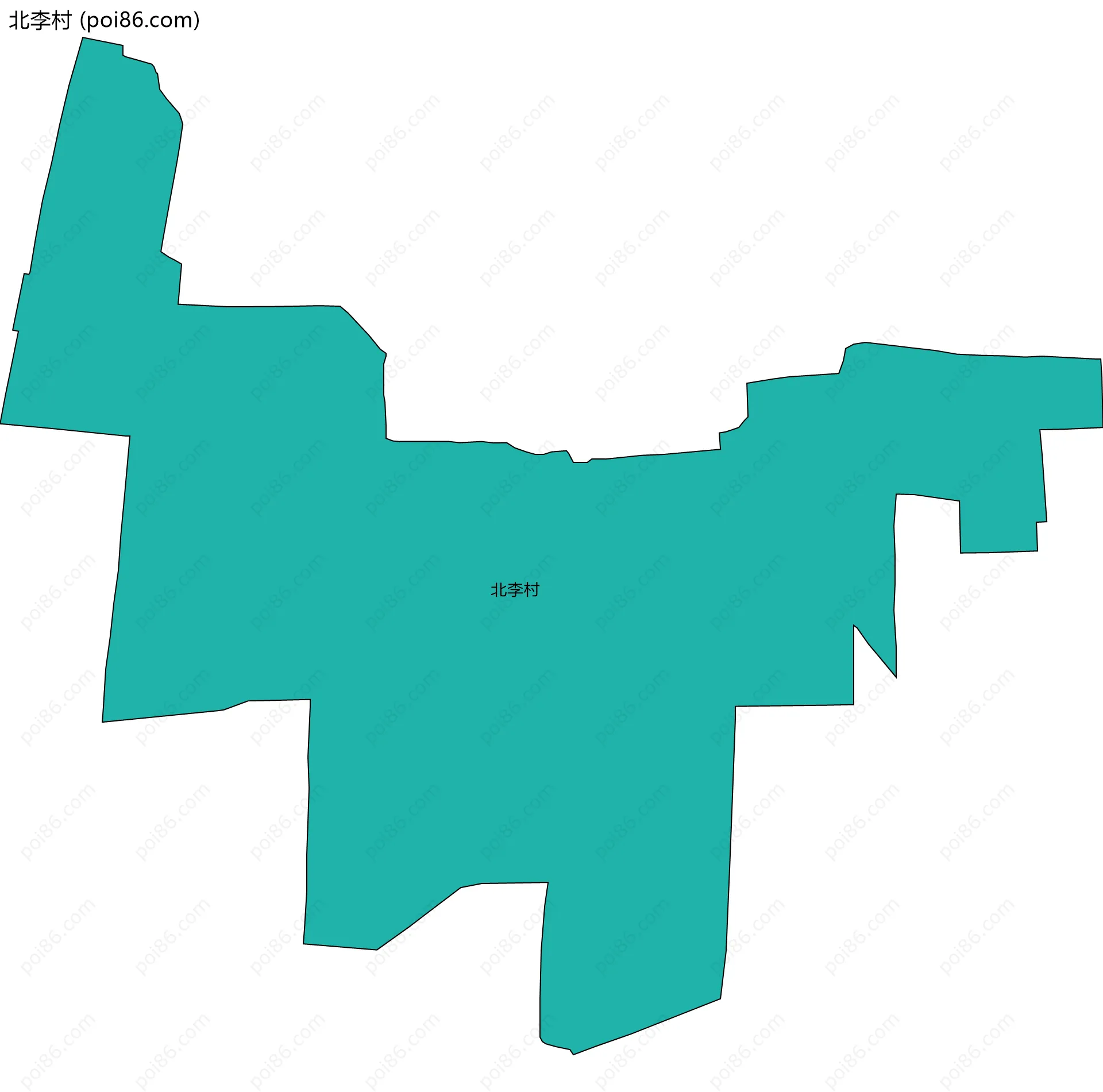 北李村边界地图