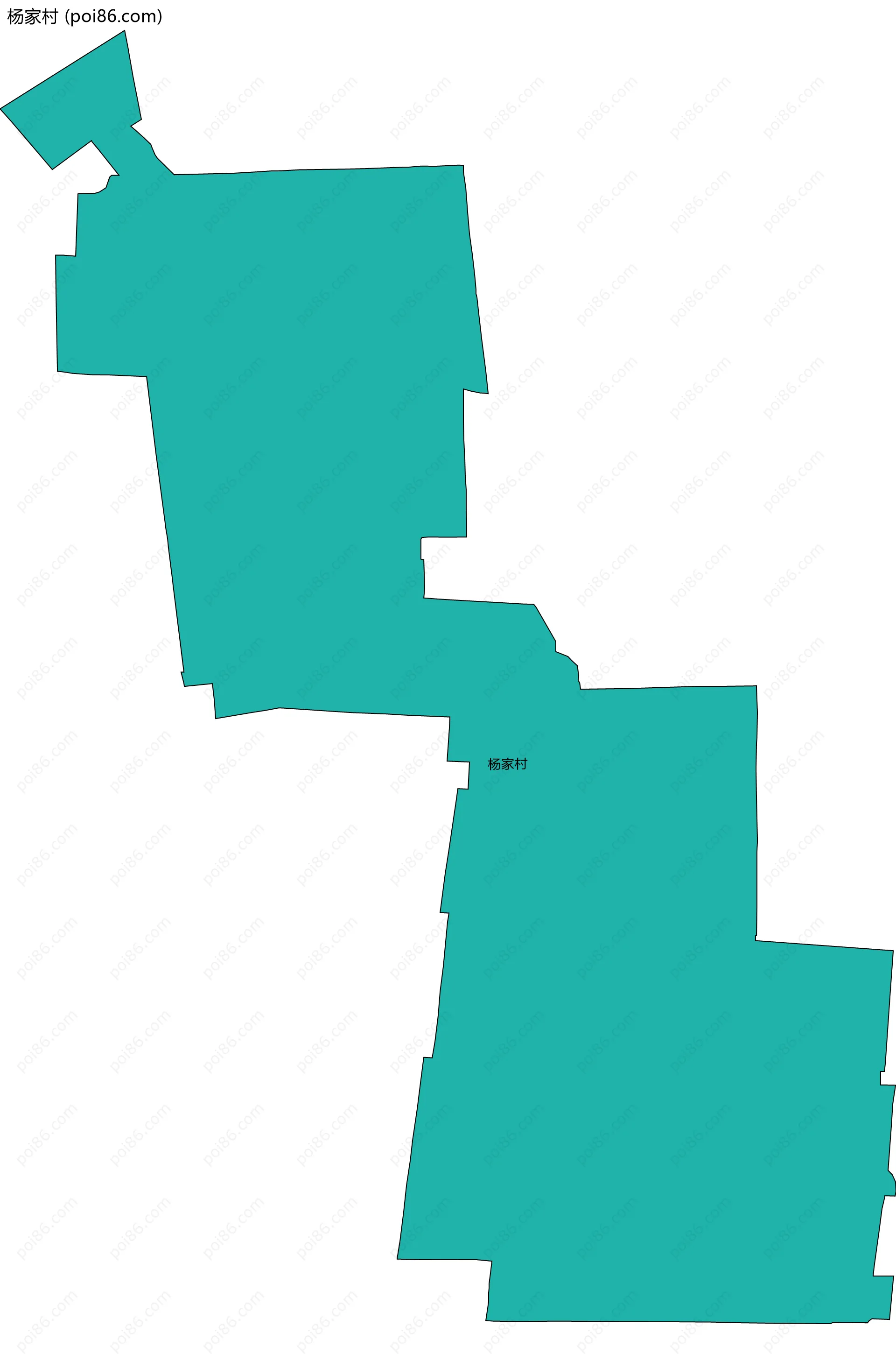 杨家村边界地图