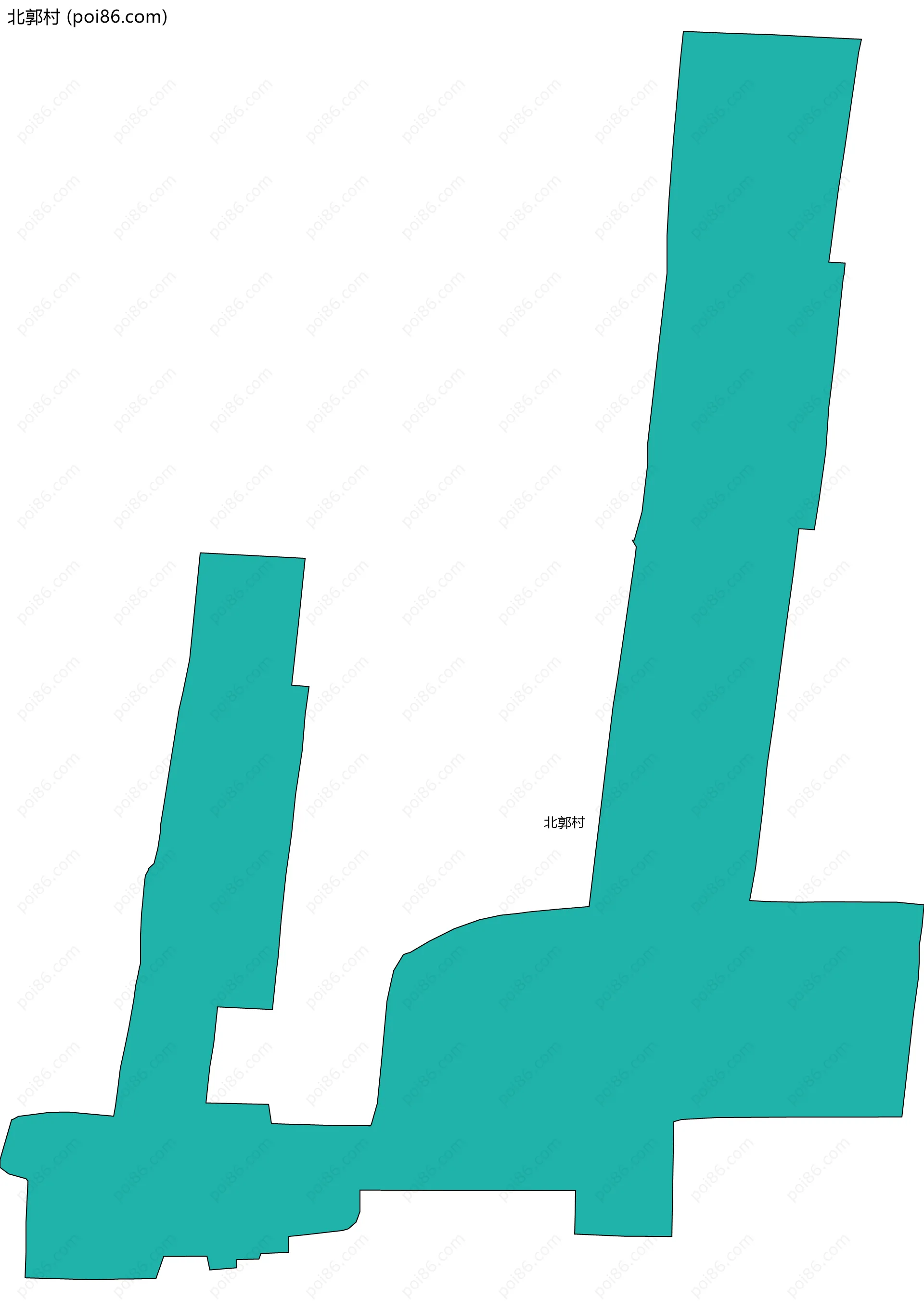 北郭村边界地图