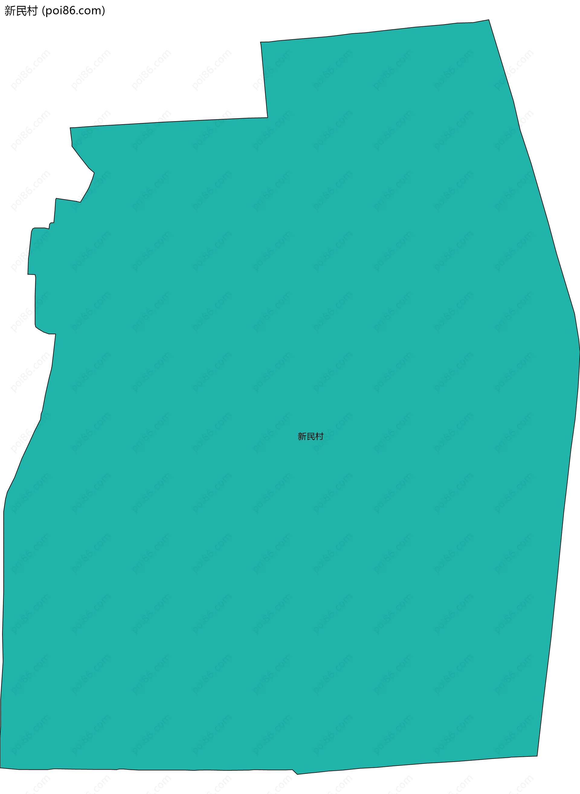 新民村边界地图