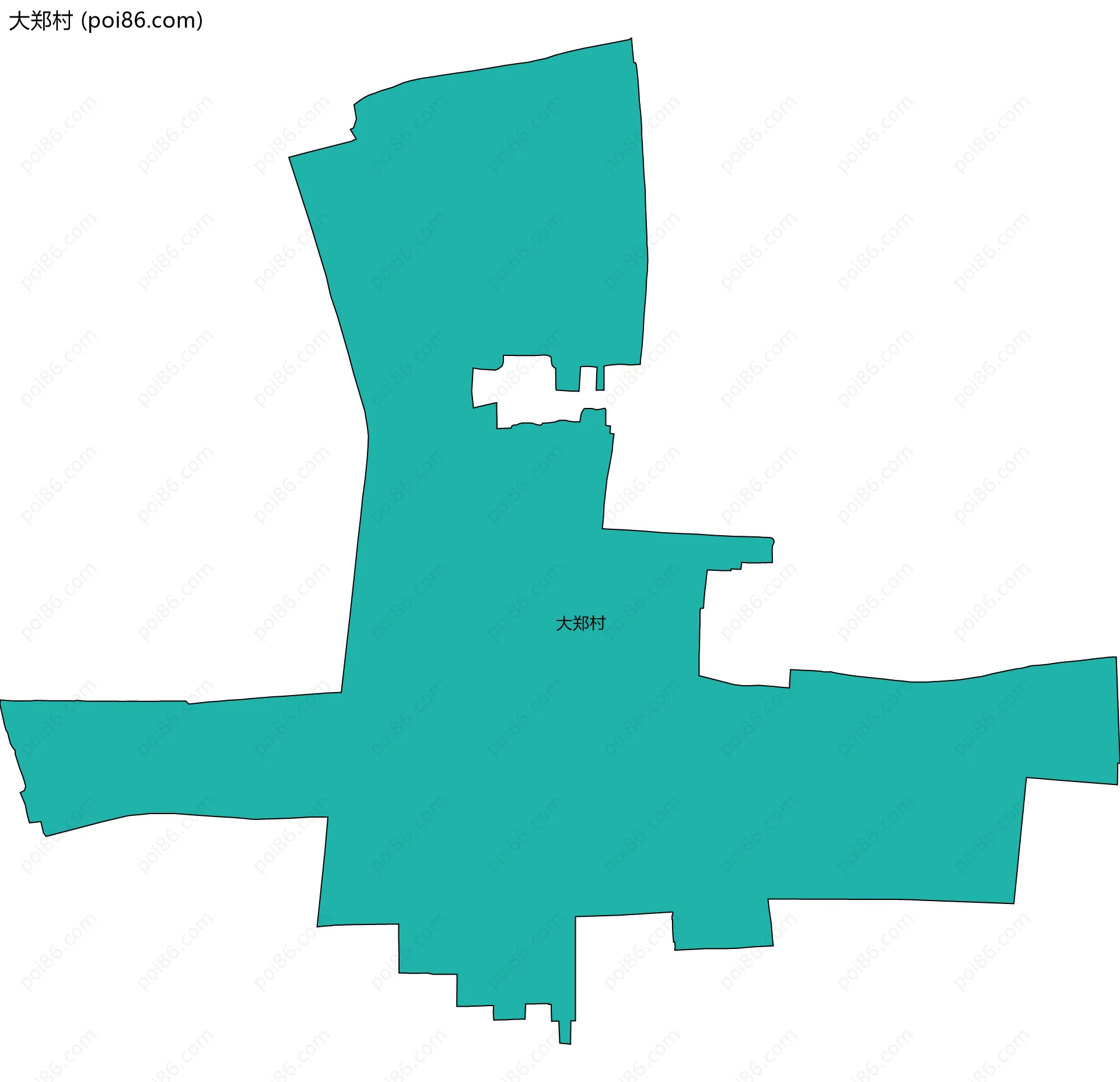 大郑村边界地图