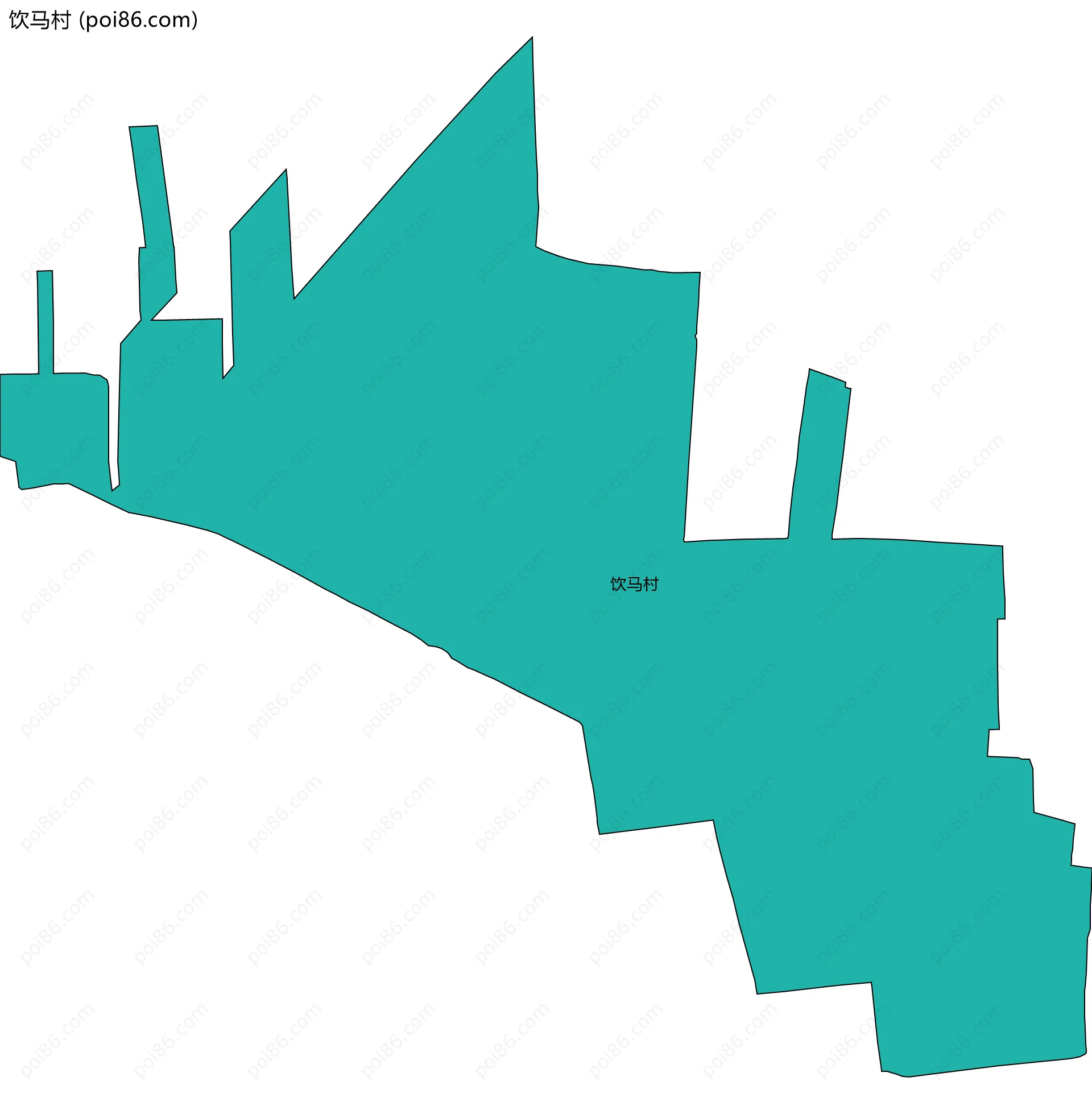 饮马村边界地图