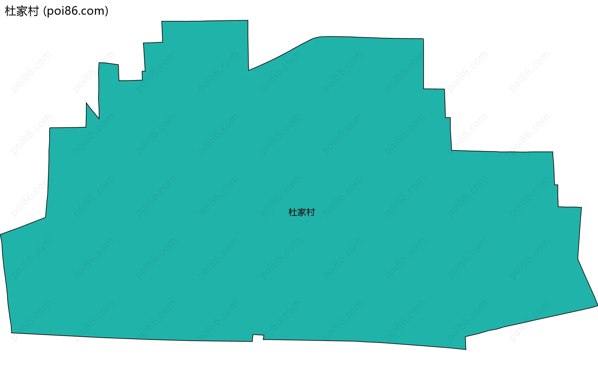 杜家村边界地图