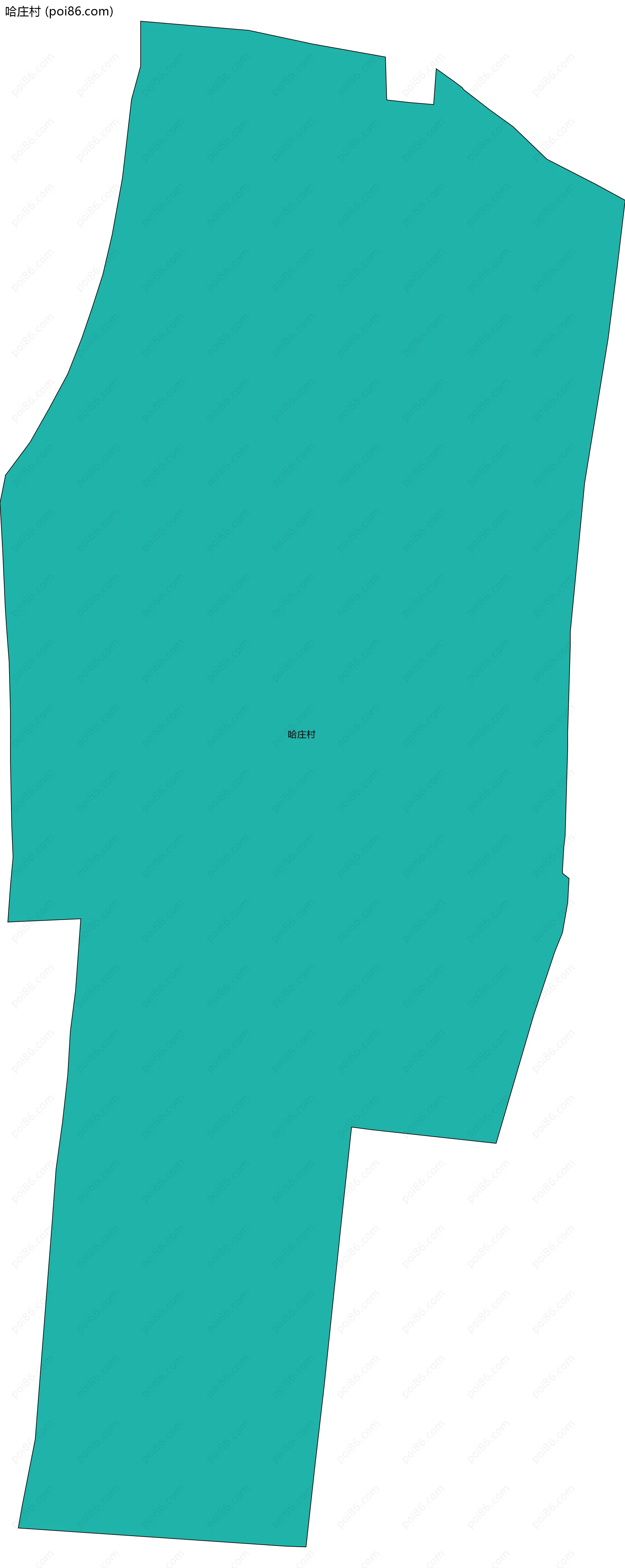 哈庄村边界地图