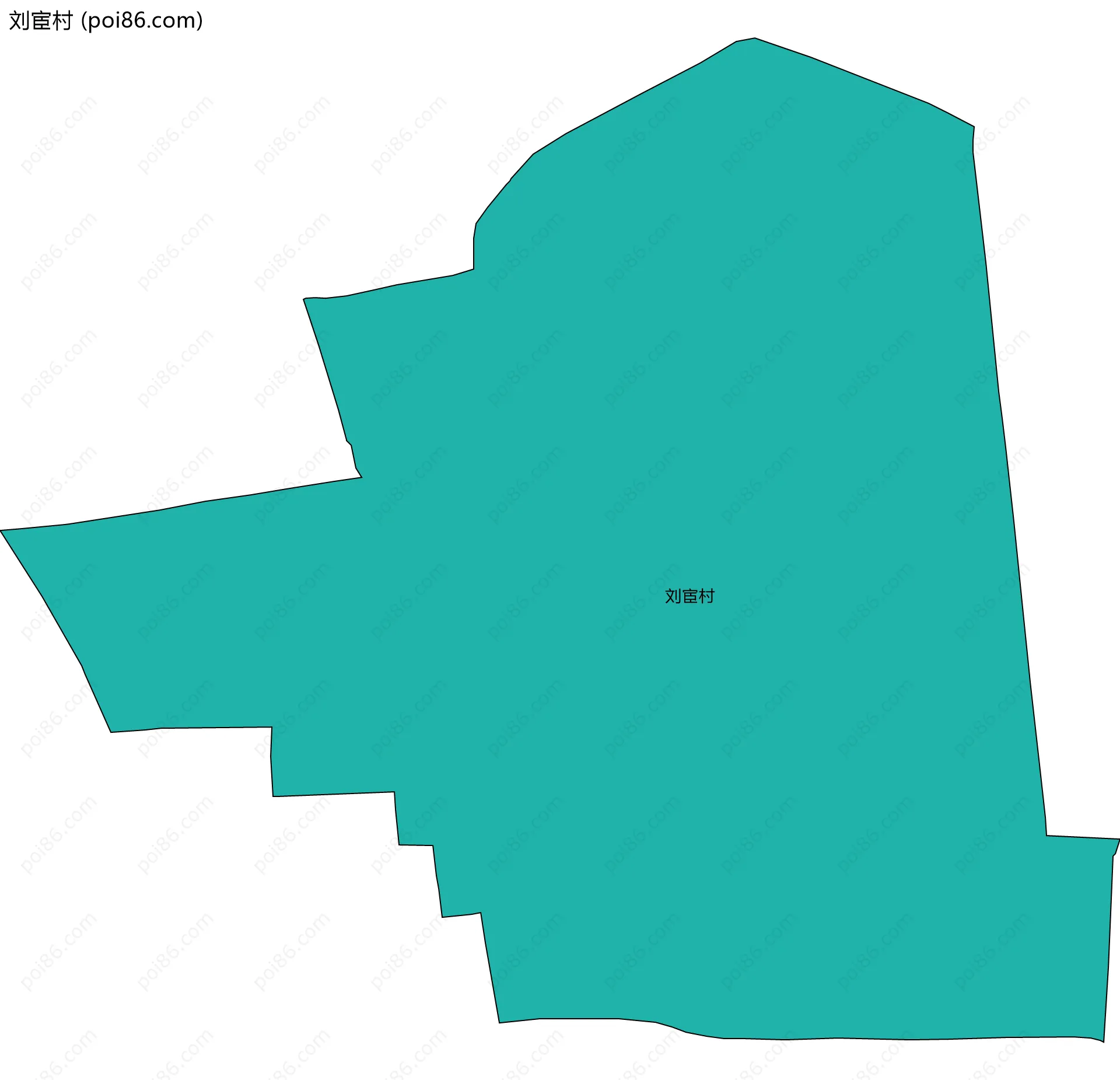 刘宦村边界地图