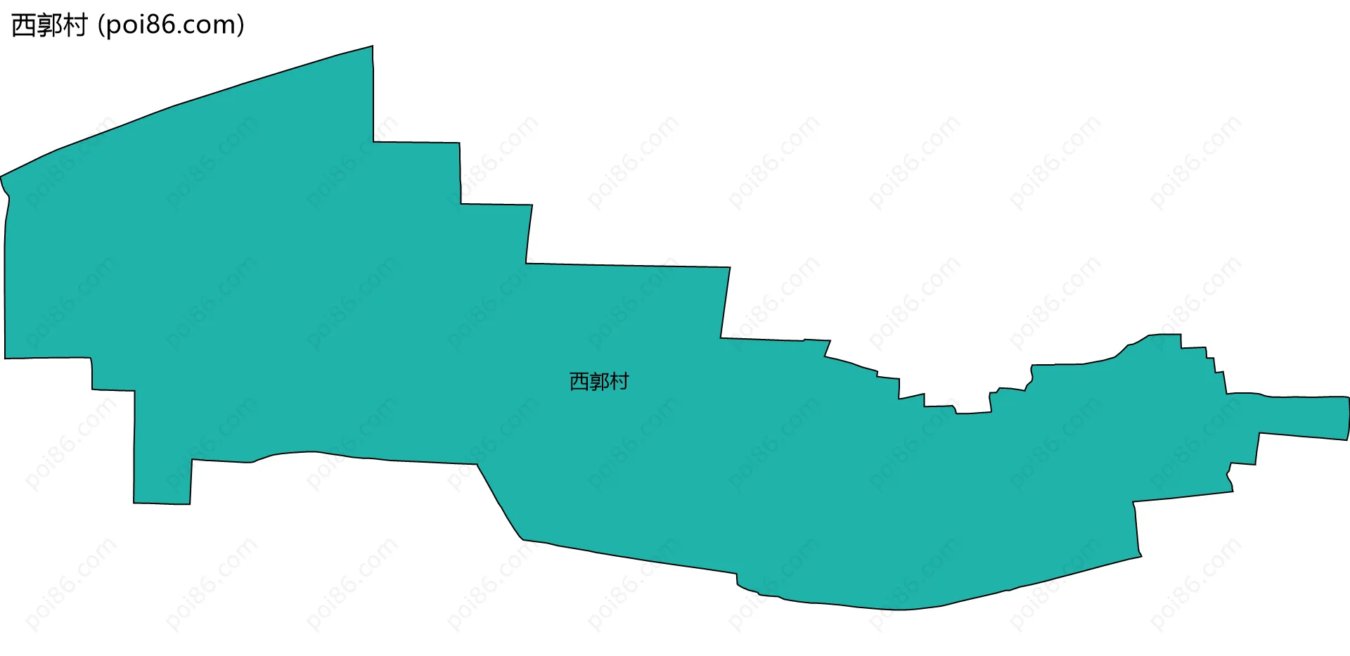 西郭村边界地图