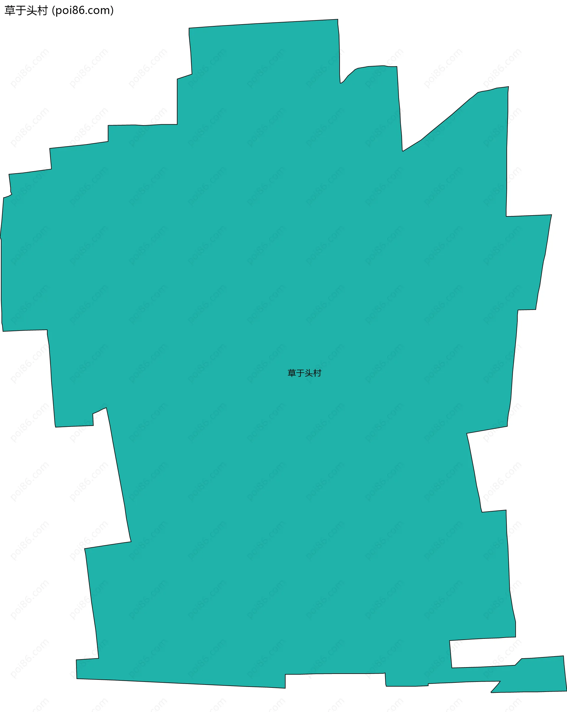 草于头村边界地图