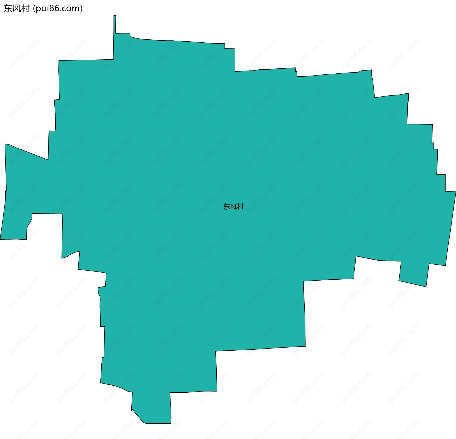 东风村边界地图