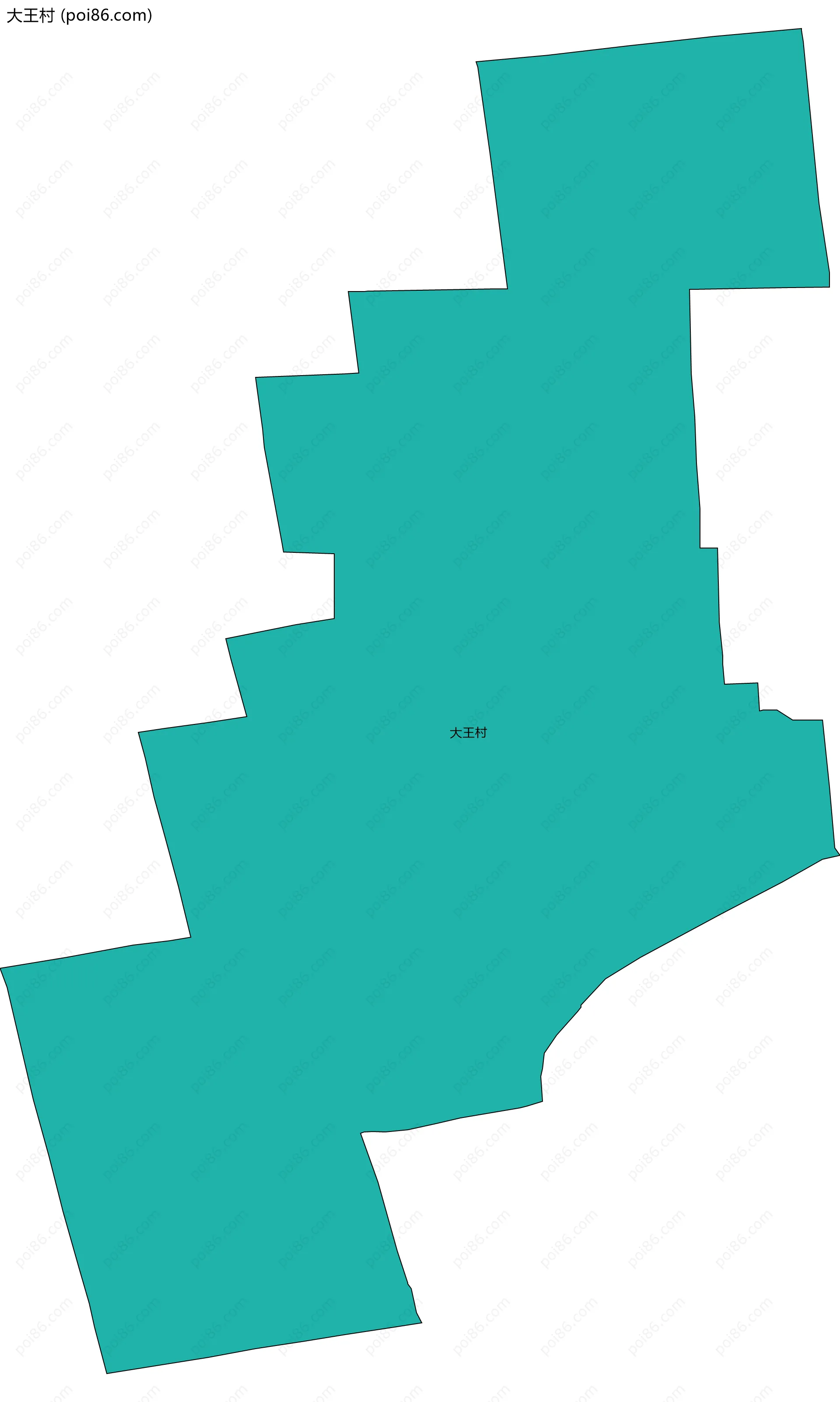 大王村边界地图