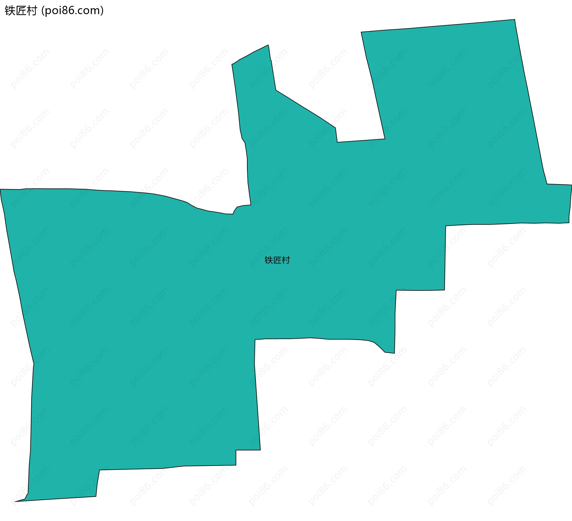 铁匠村边界地图