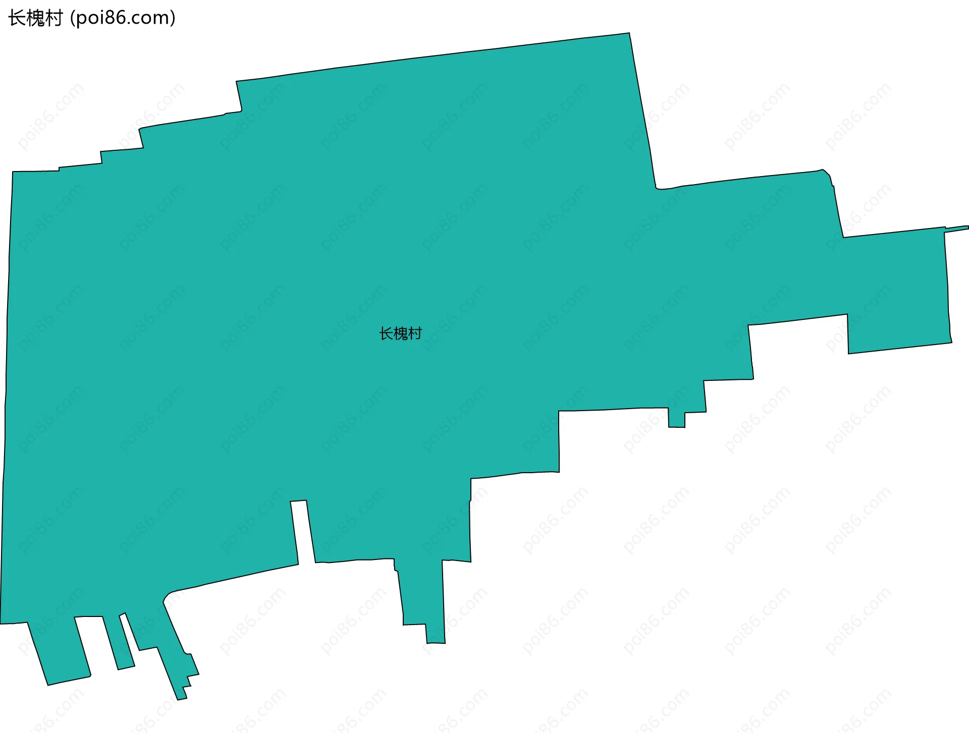 长槐村边界地图