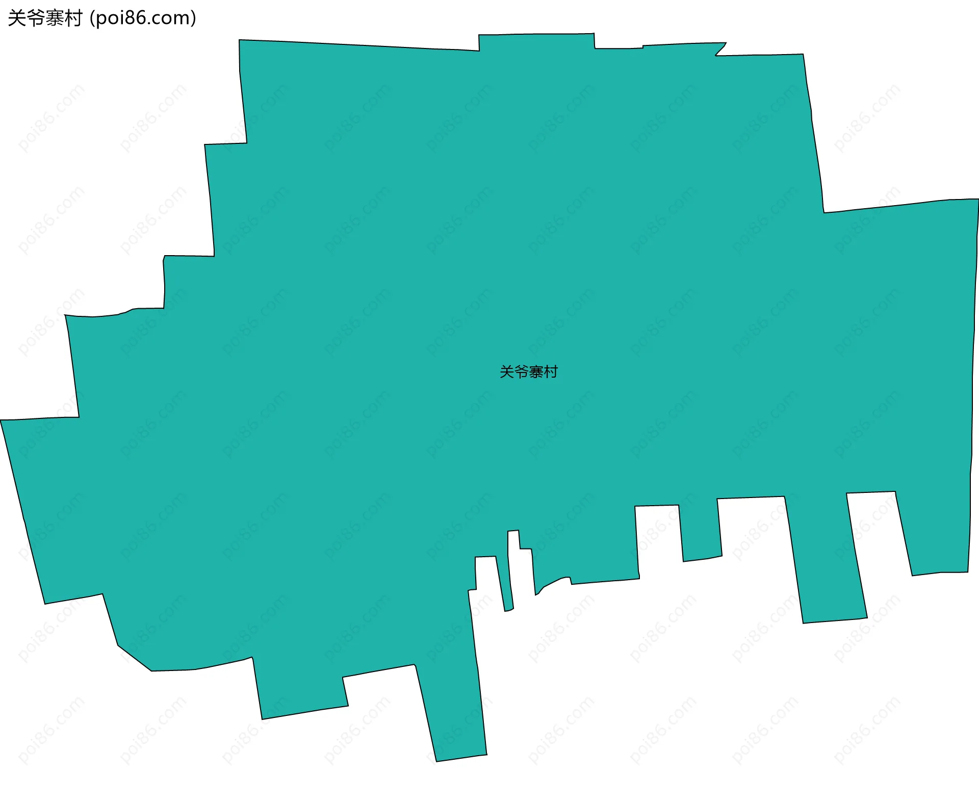 关爷寨村边界地图
