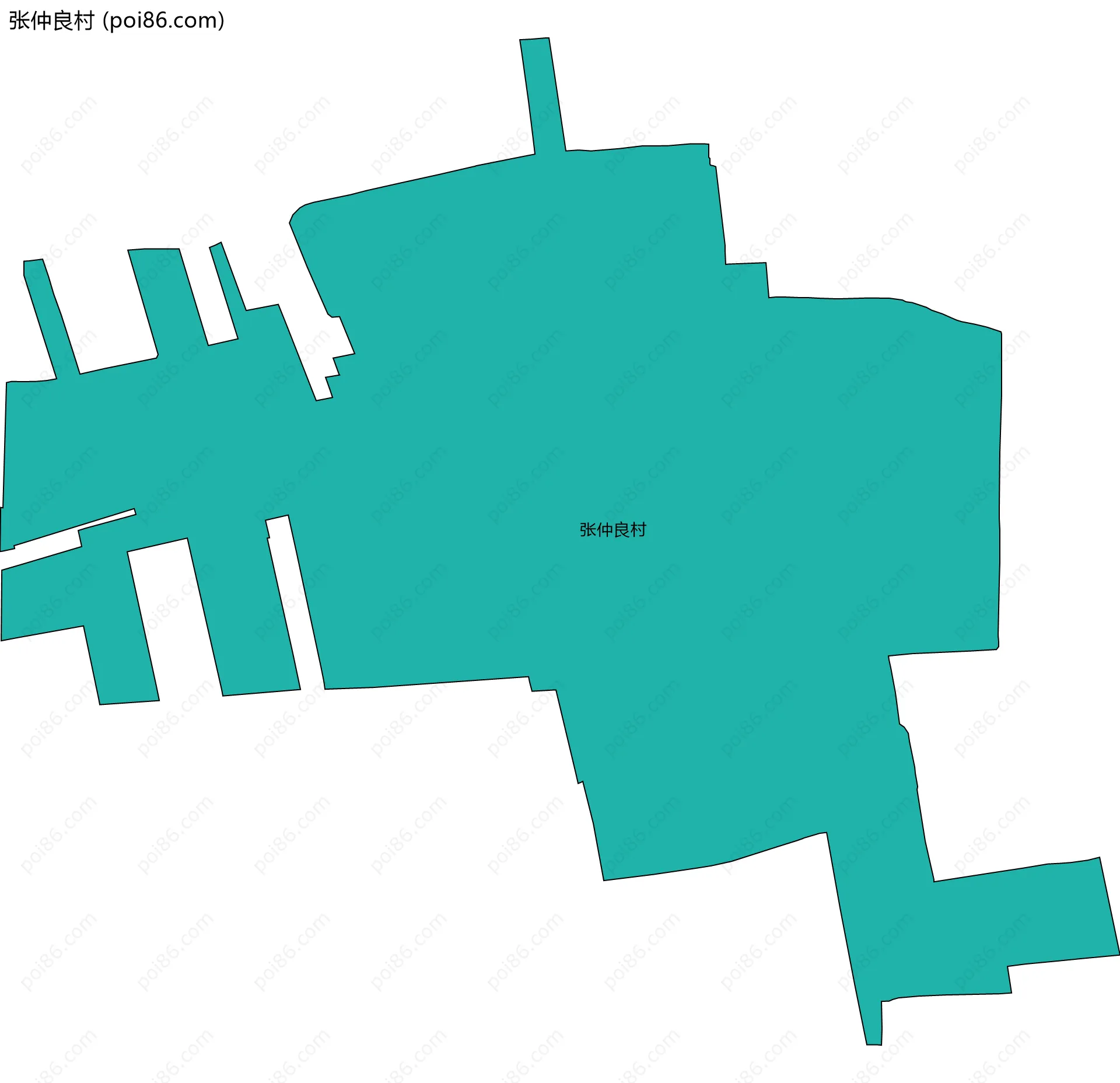 张仲良村边界地图