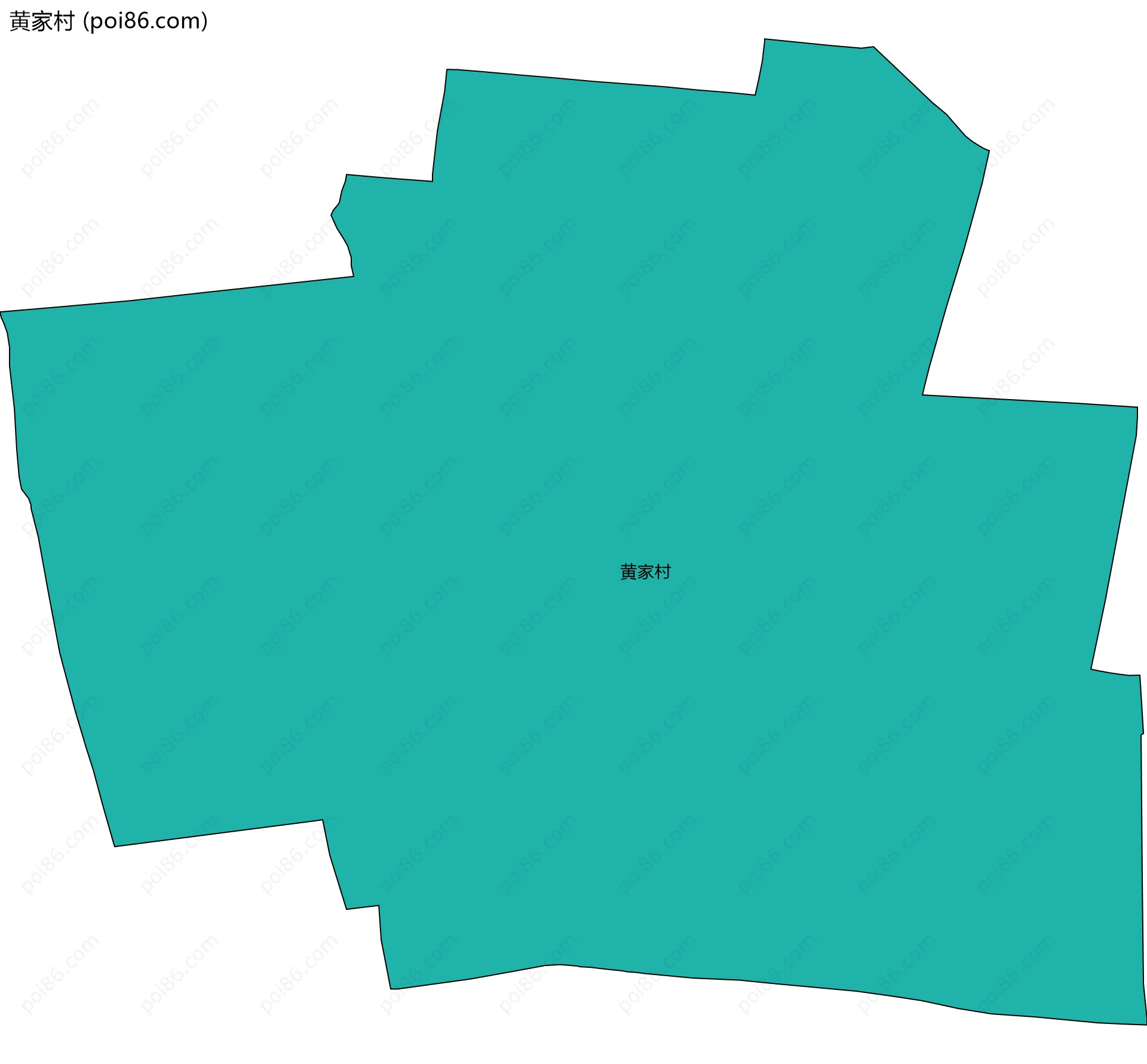 黄家村边界地图