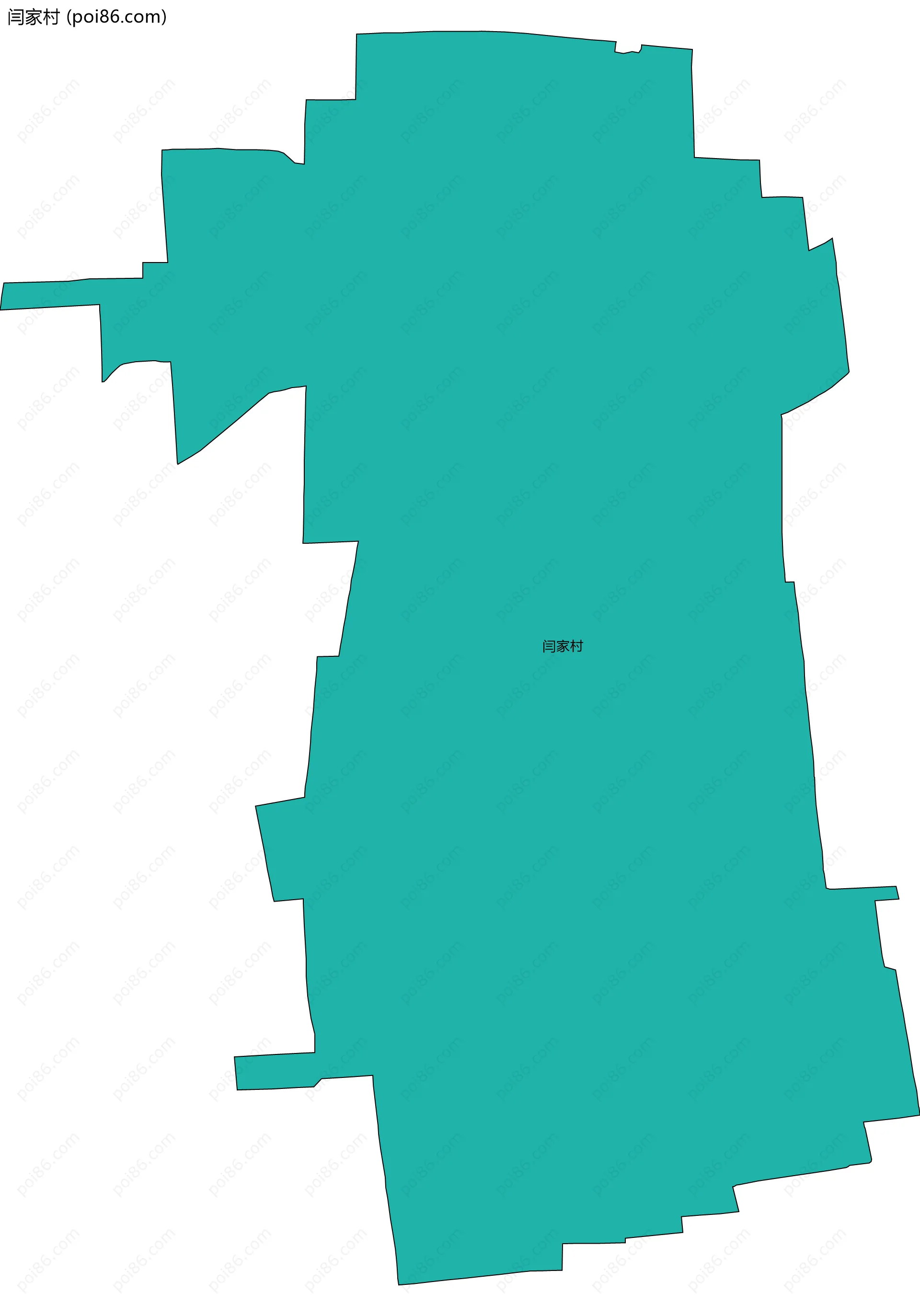 闫家村边界地图