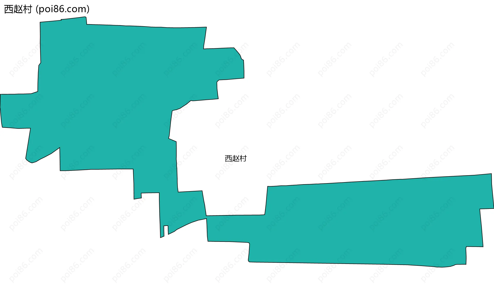 西赵村边界地图