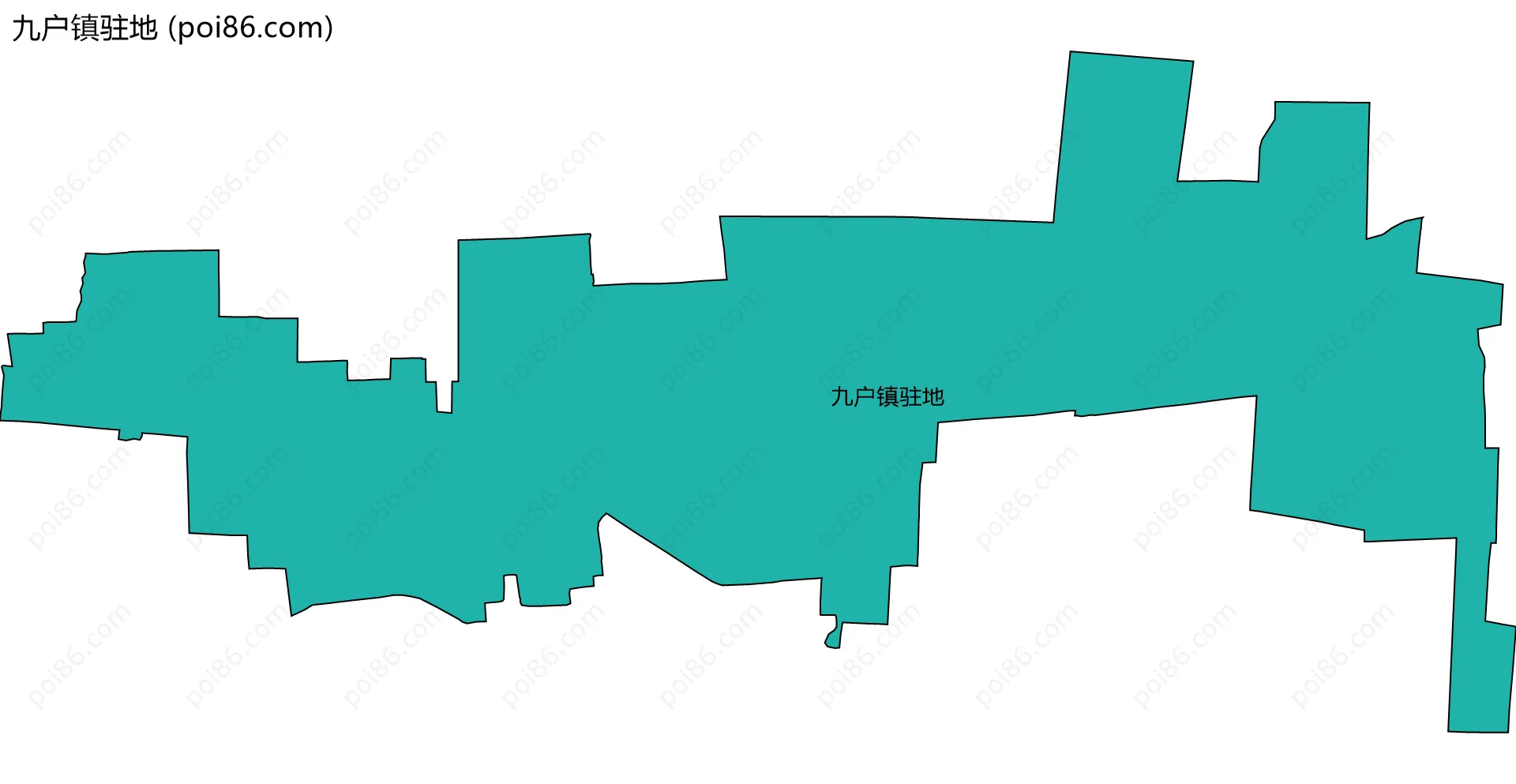九户镇驻地边界地图