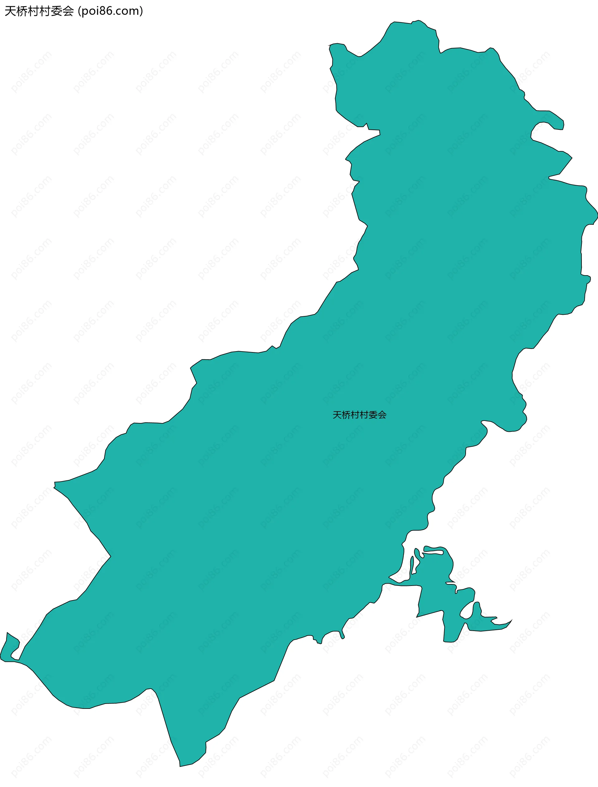 天桥村村委会边界地图