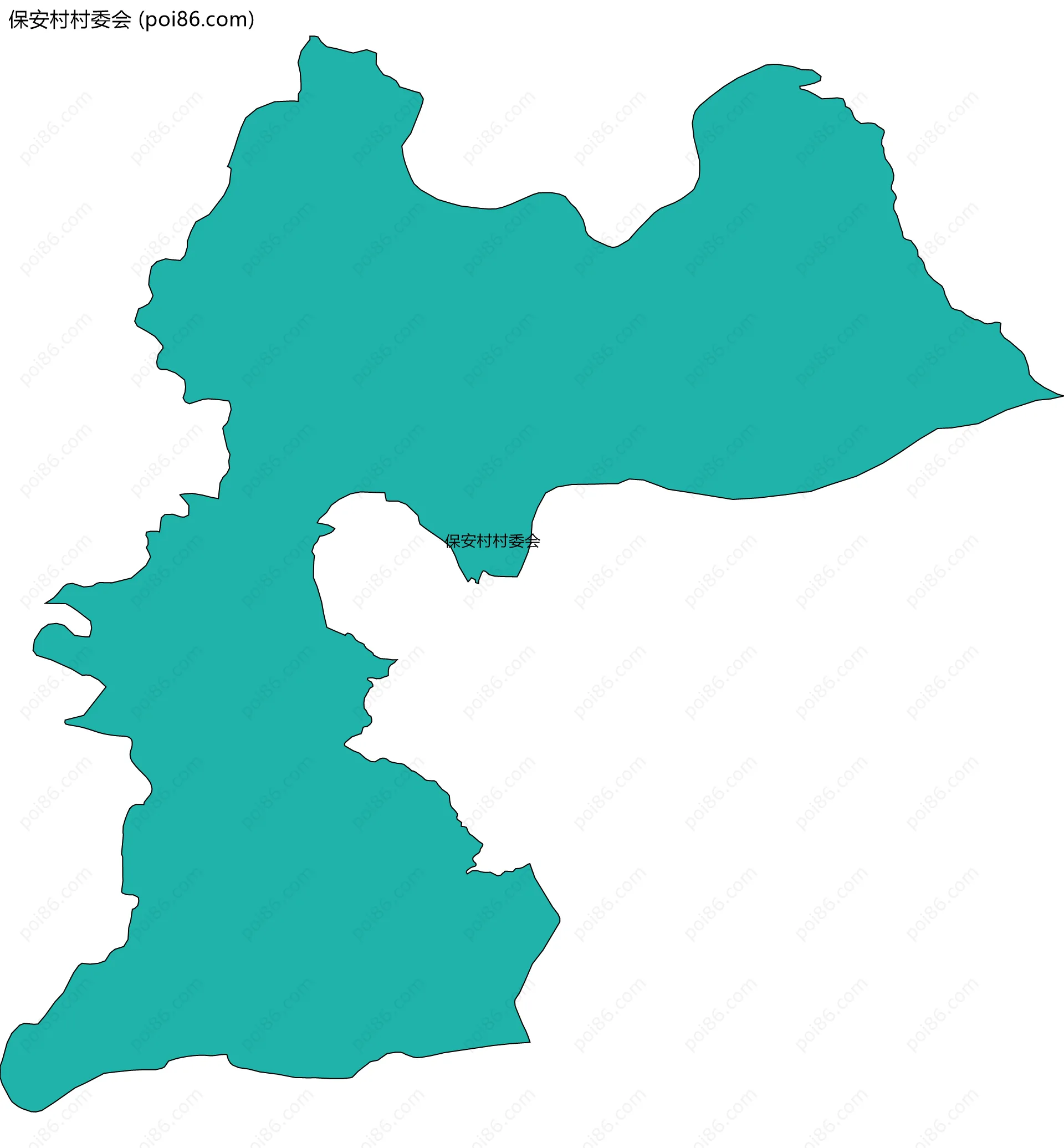 保安村村委会边界地图