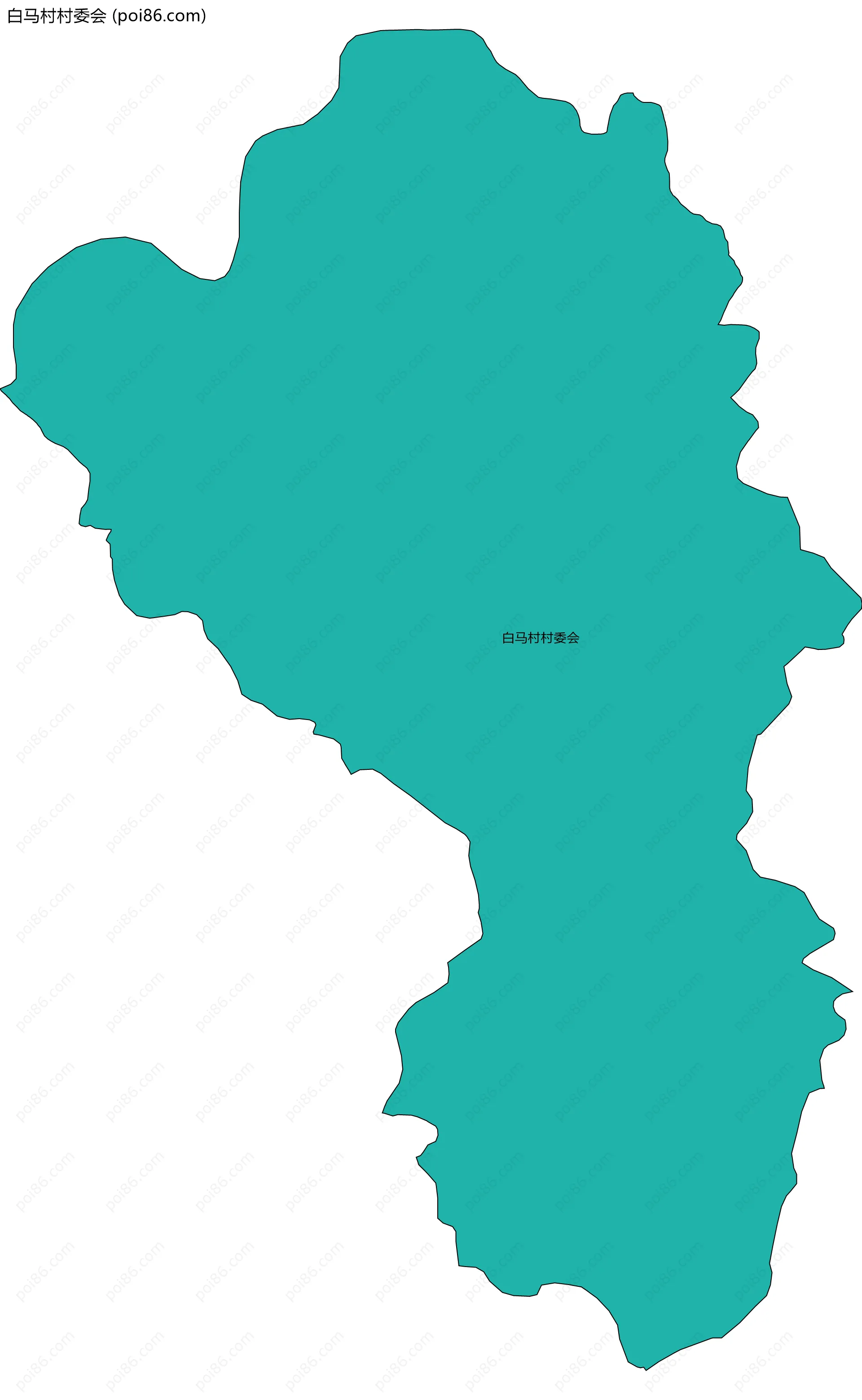 白马村村委会边界地图