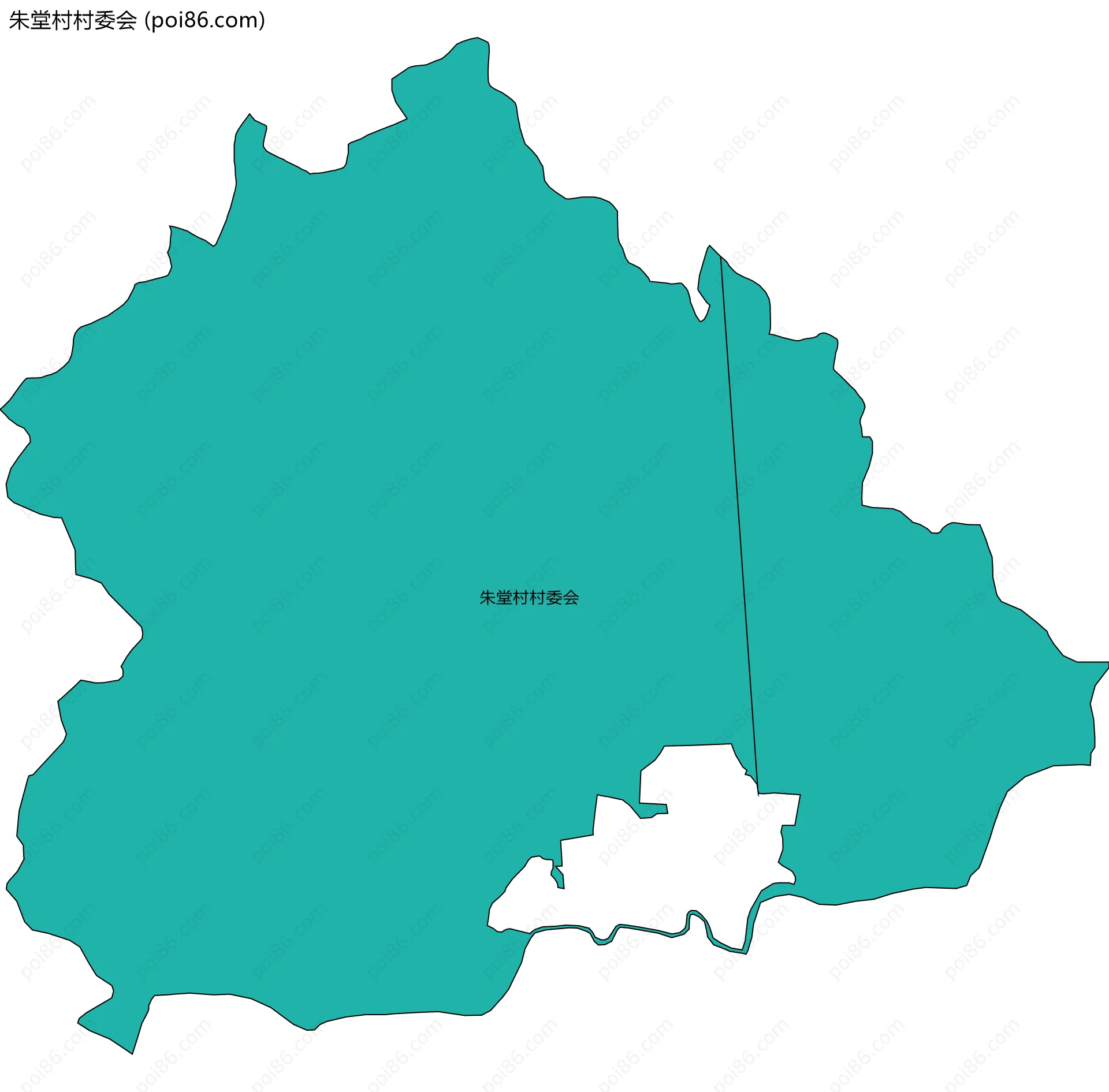 朱堂村村委会边界地图