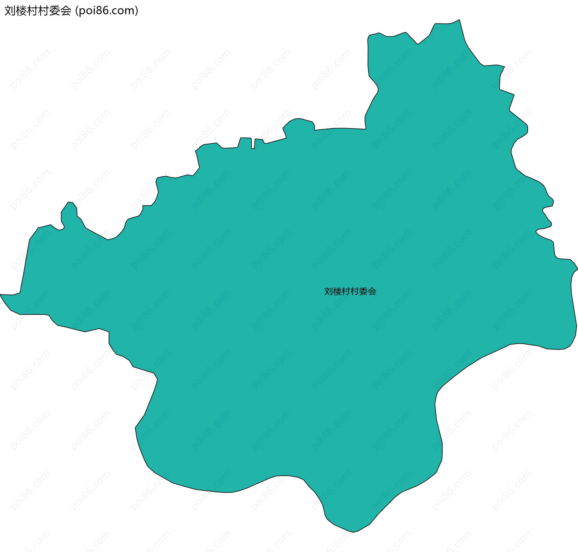 刘楼村村委会边界地图