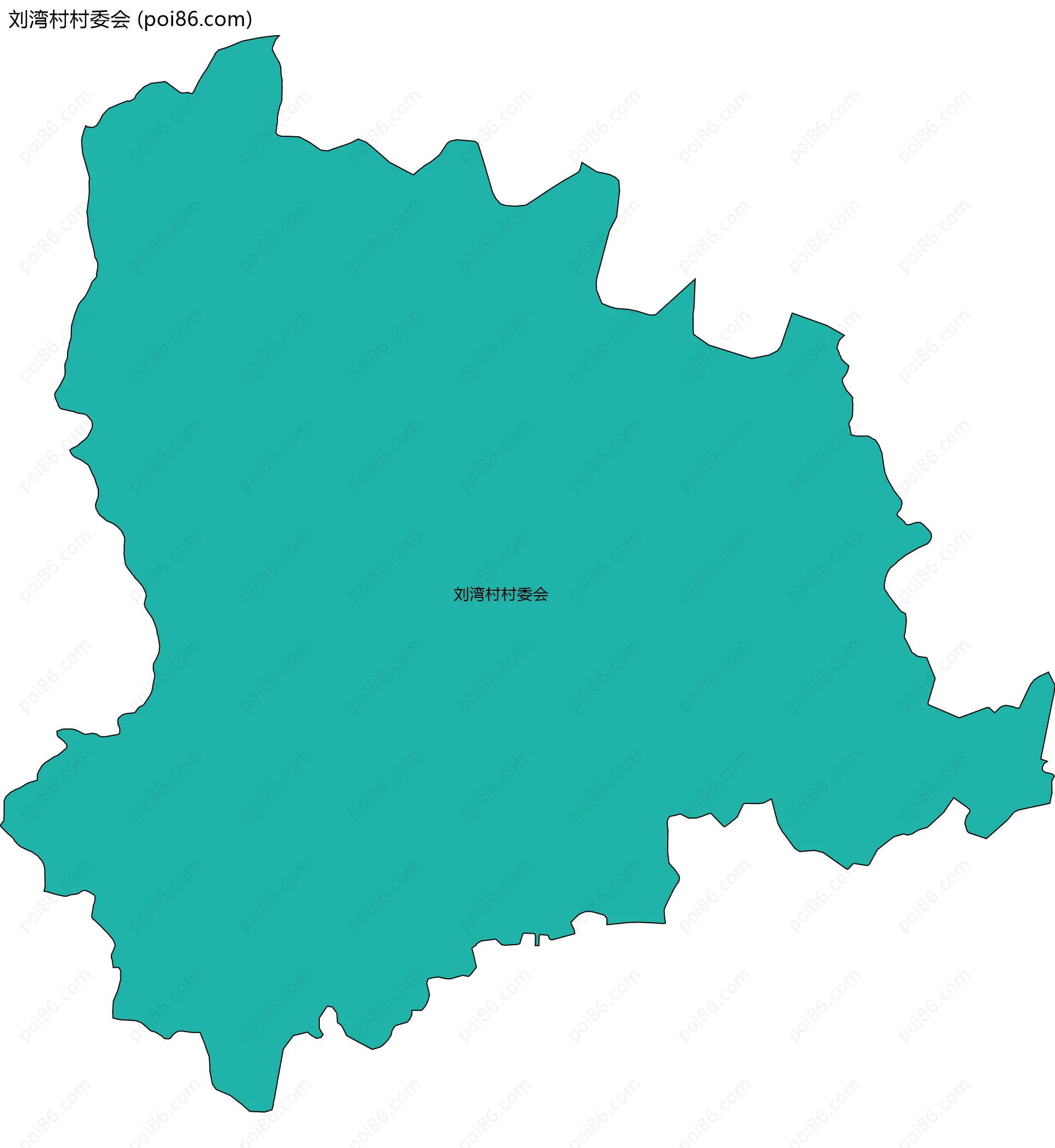 刘湾村村委会边界地图