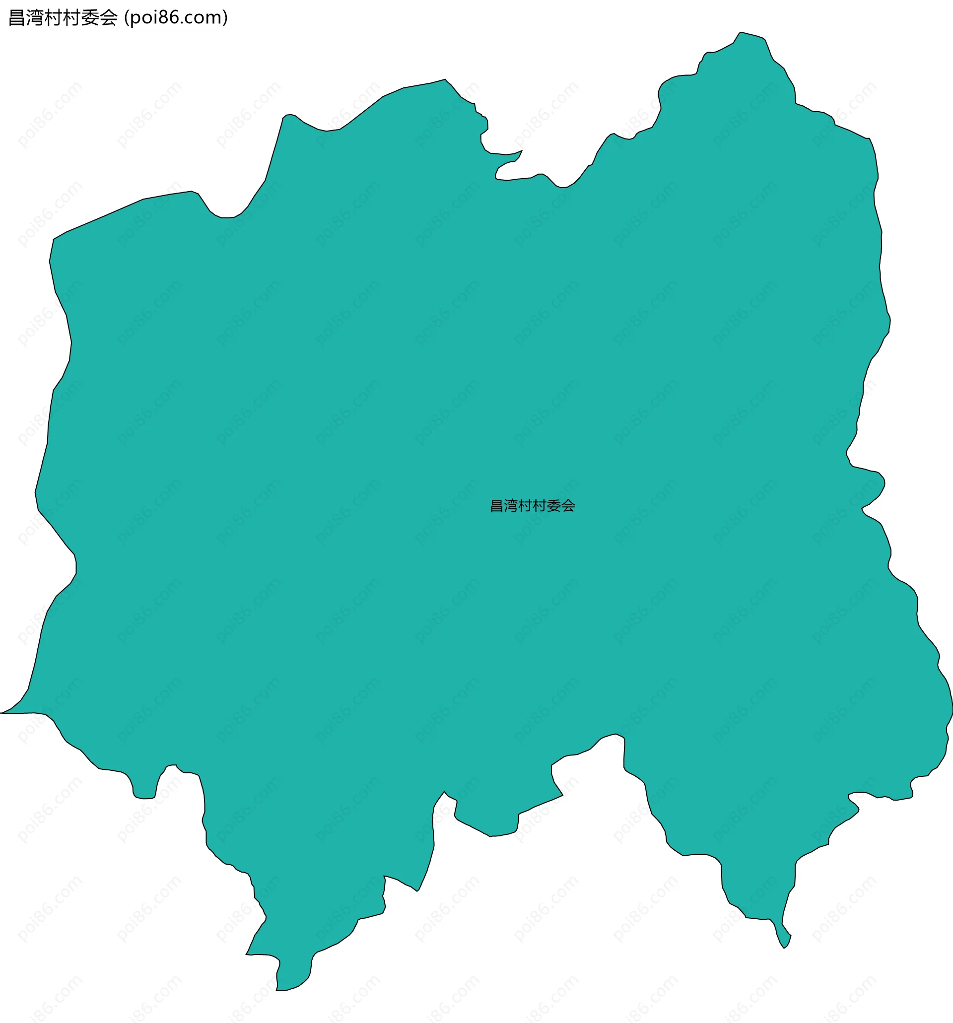 昌湾村村委会边界地图
