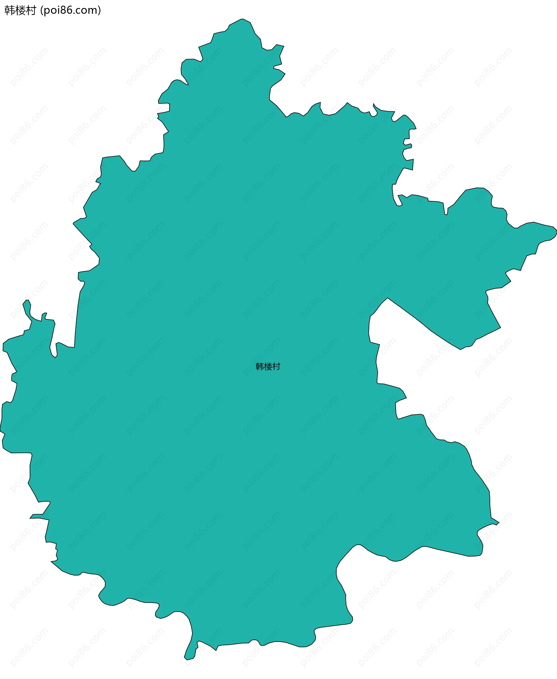 韩楼村边界地图